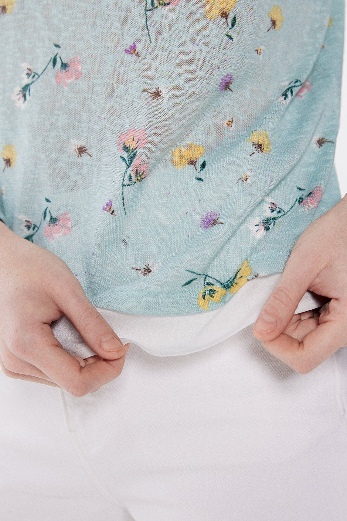 Long Sleeve T Shirt With Floral Print_6765945_28_06