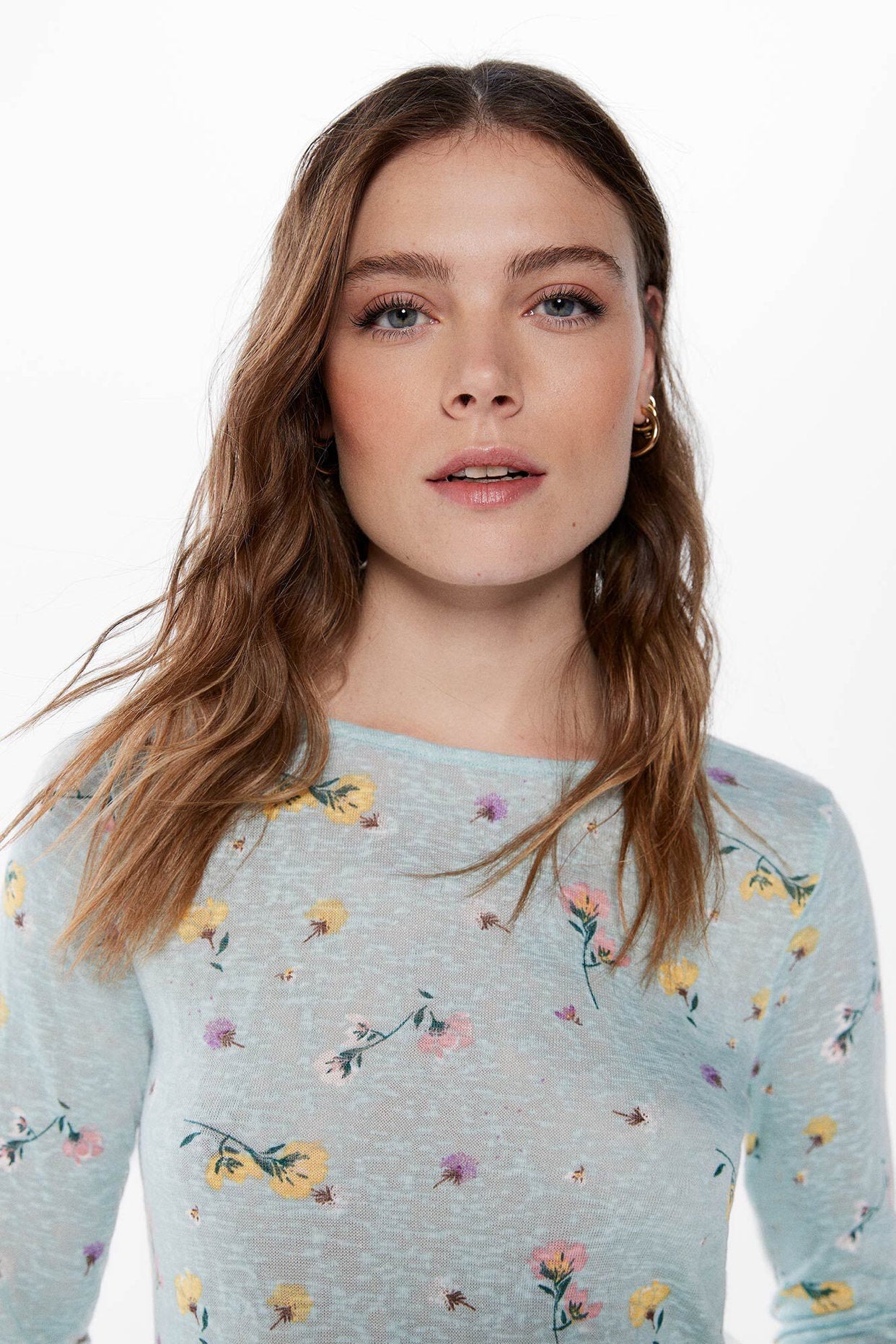 Long Sleeve T Shirt With Floral Print_6765945_28_08