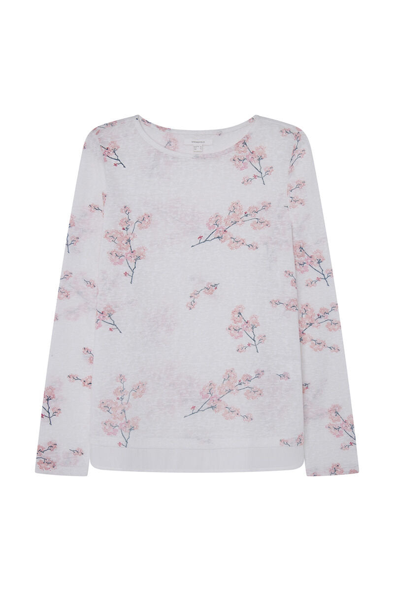 Long Sleeve T Shirt With Floral Print_6765945_50_02