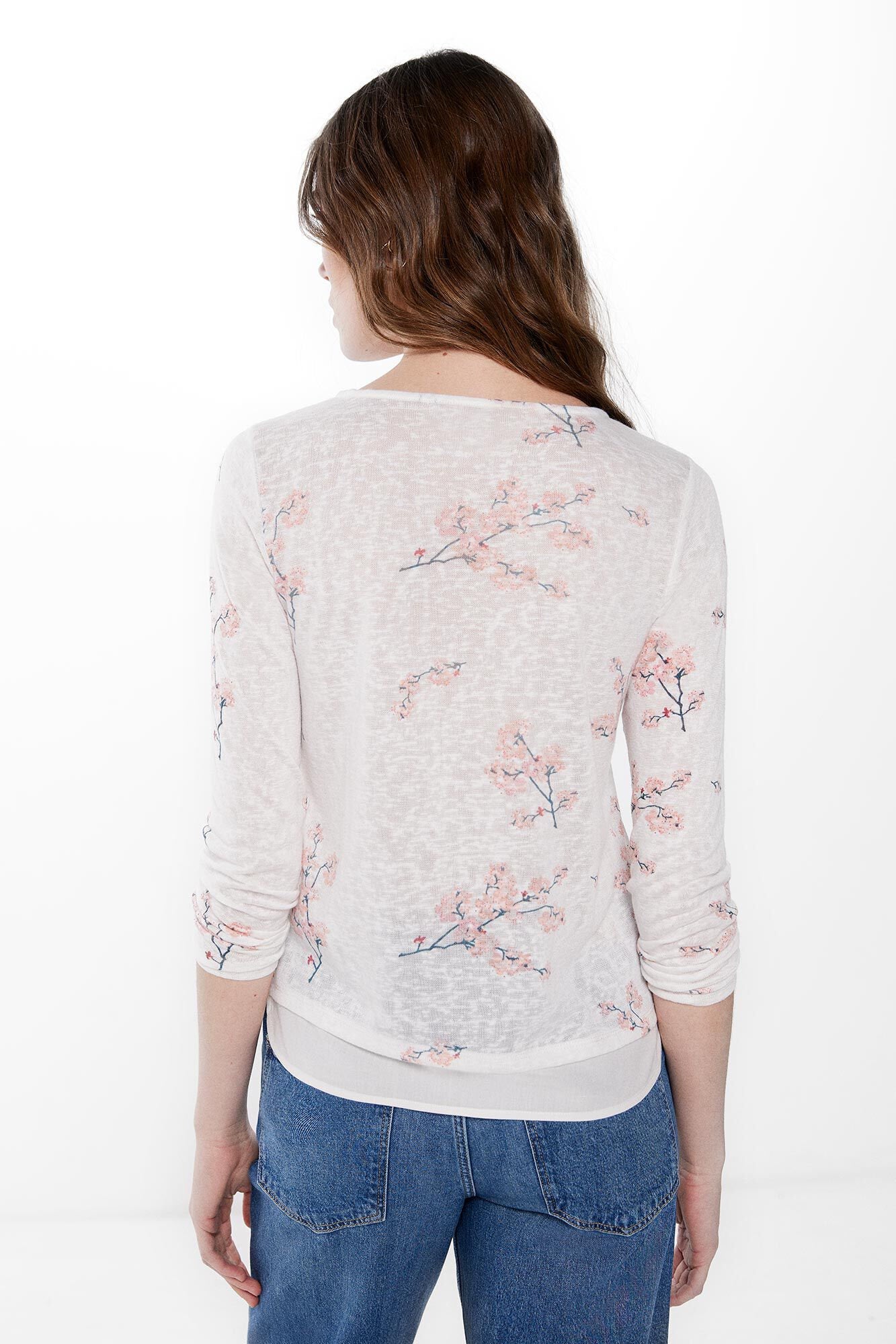 Long Sleeve T Shirt With Floral Print_6765945_50_04