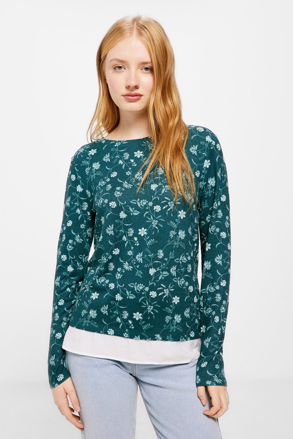 Long Sleeve T Shirt With Extended Hem_6765946_20_07