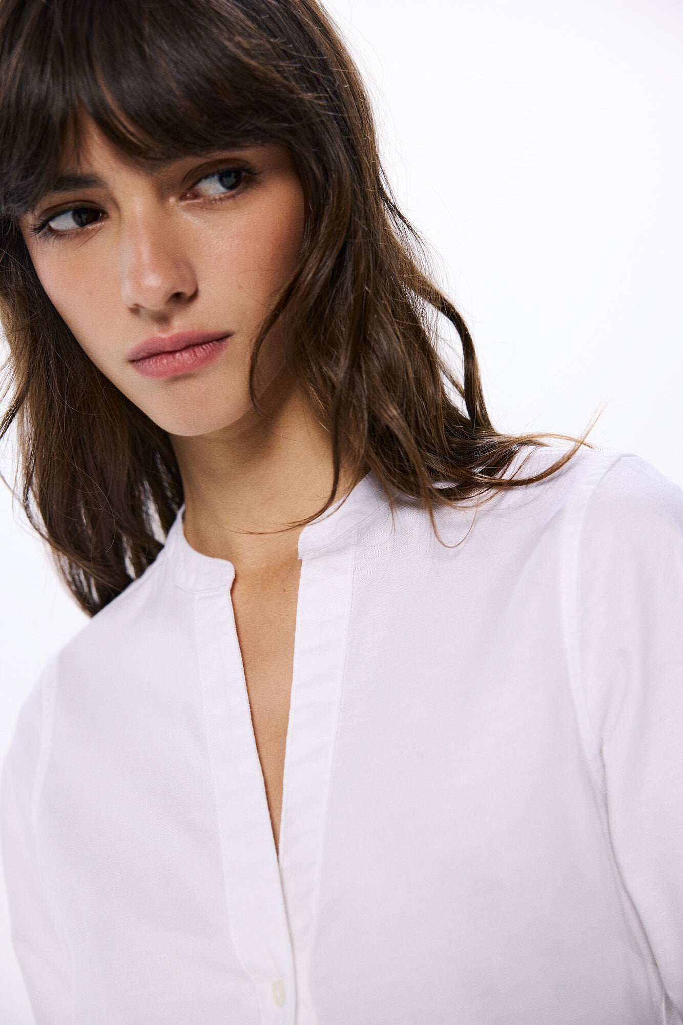 Springfield_Mandarin Collar Oxford Shirt_6799704_98_02