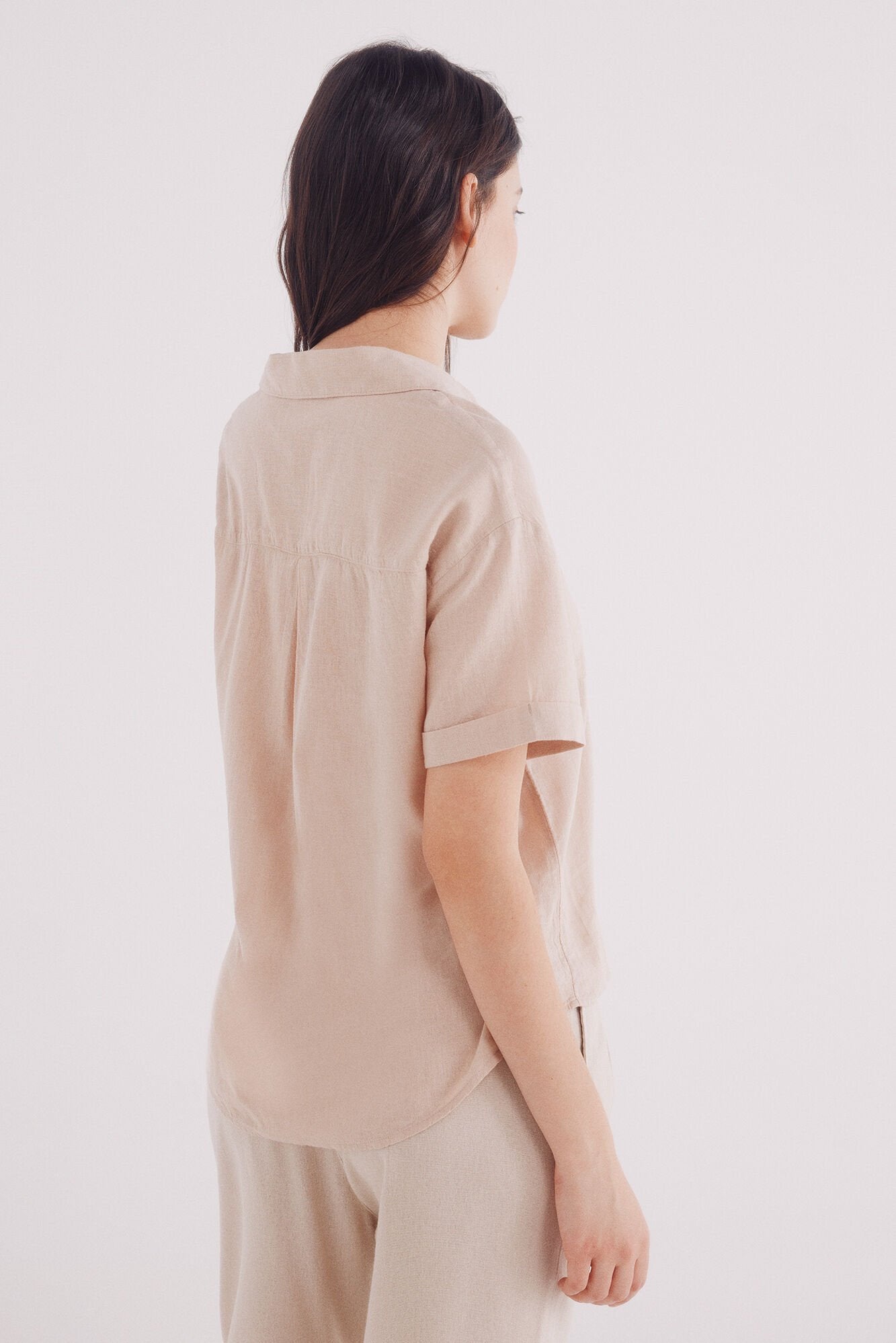Springfield_Short Sleeve Cotton Linen Shirt_6819373_56_04