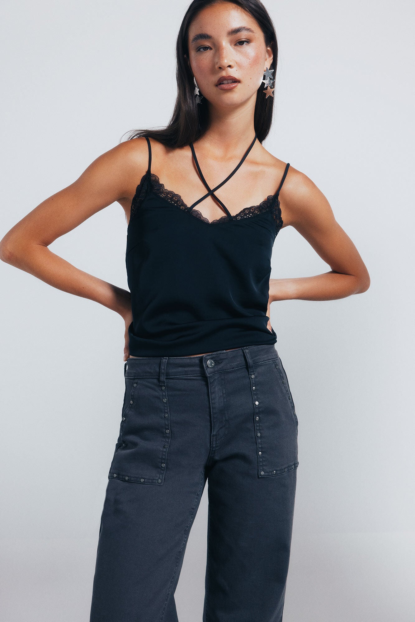 Springfield_Charcoal_Grey_Studded Culottes Jeans_6832078_40_03