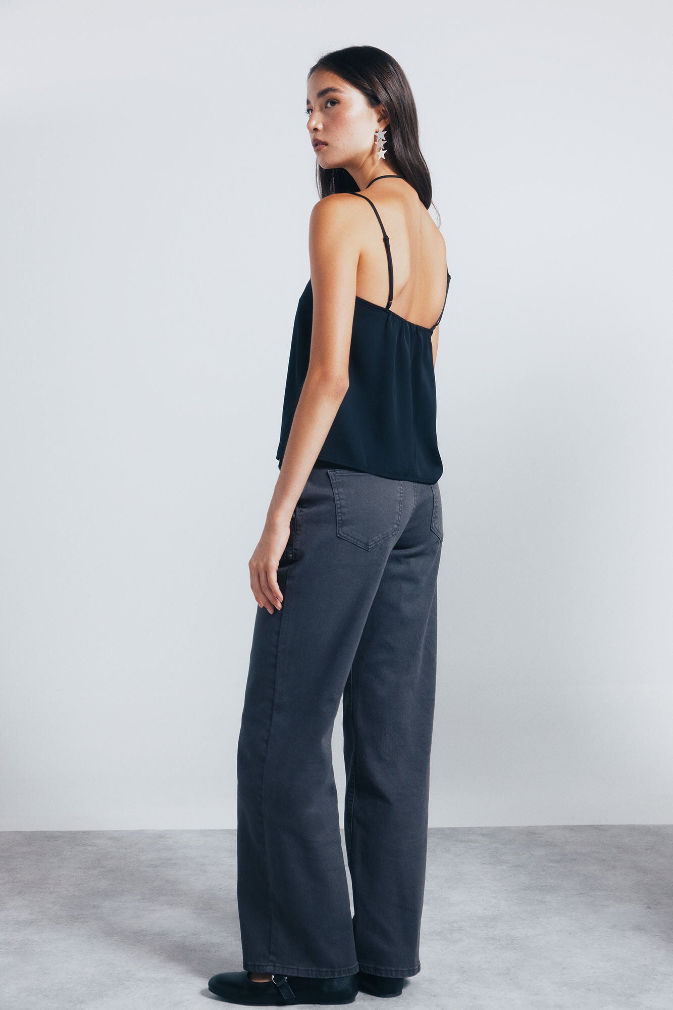 Springfield_Charcoal_Grey_Studded Culottes Jeans_6832078_40_06