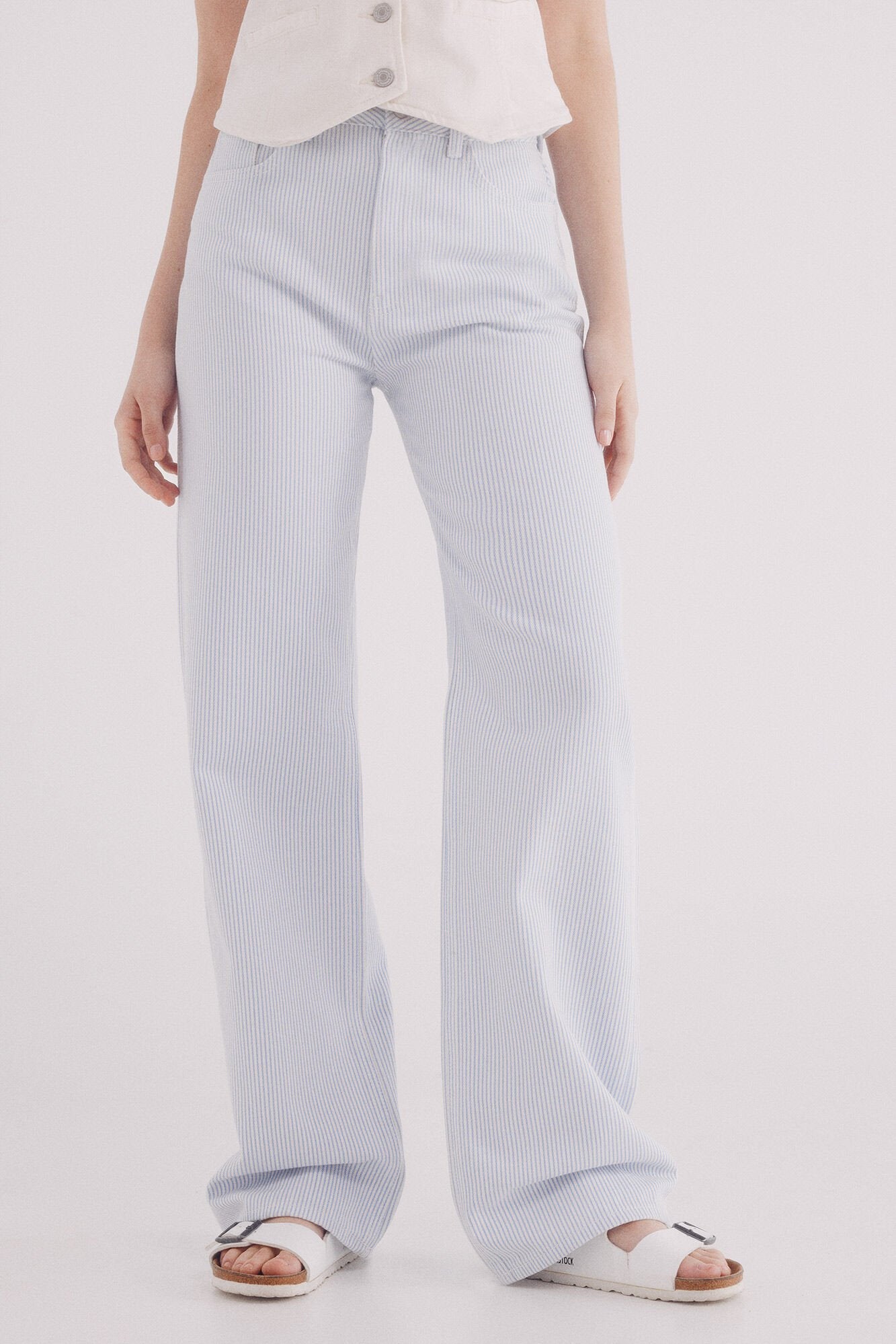 Springfield_Wide Leg Striped Cotton Jeans_6839233_32_03