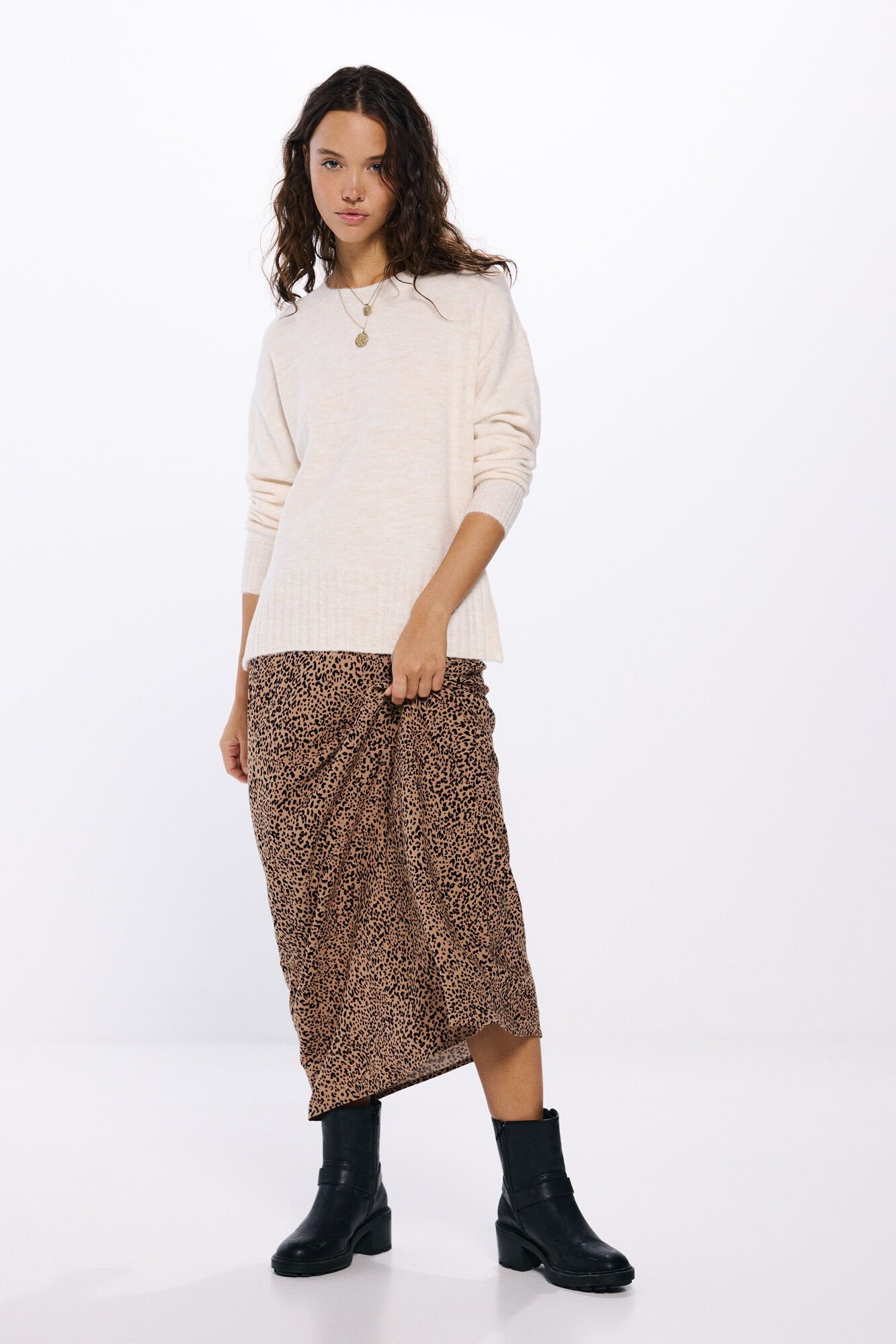 Springfield_Leopard Print Midi Skirt_6889124_34_01