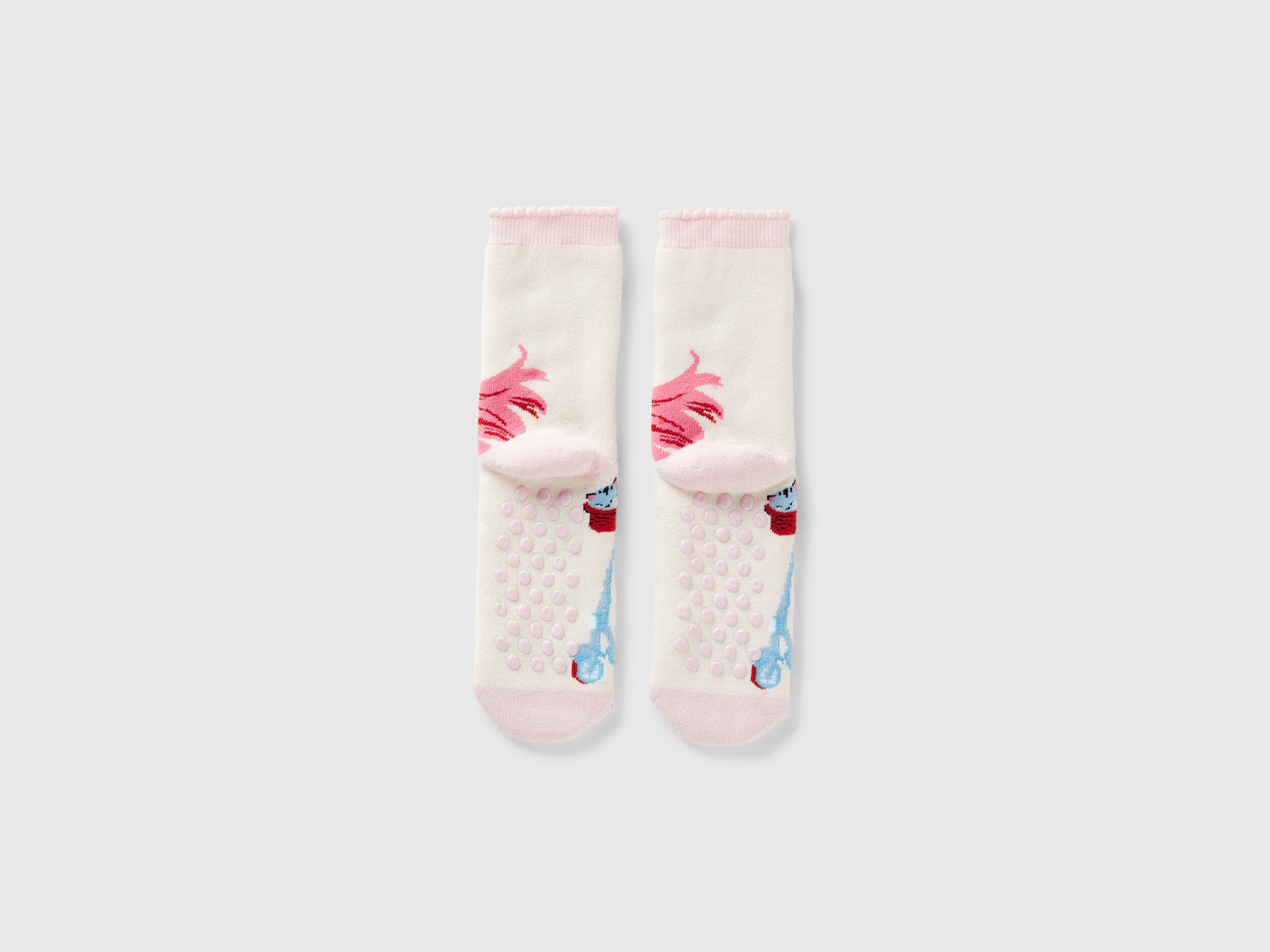 Benetton_White Non-Slip Socks with Doll Inlay_6AO307046_902_02