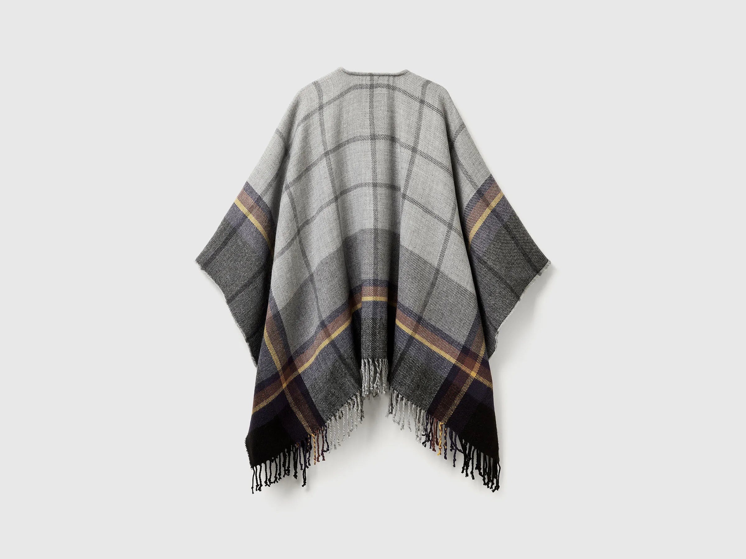 Benetton_Gray_Check Jacquard Cloak_6DDWDU01V_910_02