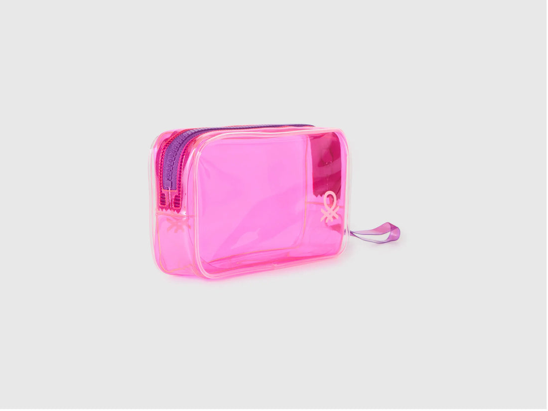 Benetton_Pink_Beauty Case in PVC with Logo_6OKDVY00F_40J_02