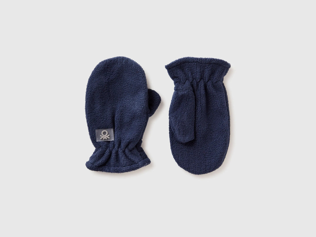 Benetton_Dark Blue_Mittens in Lined Fleece_6U87GG007_252_01