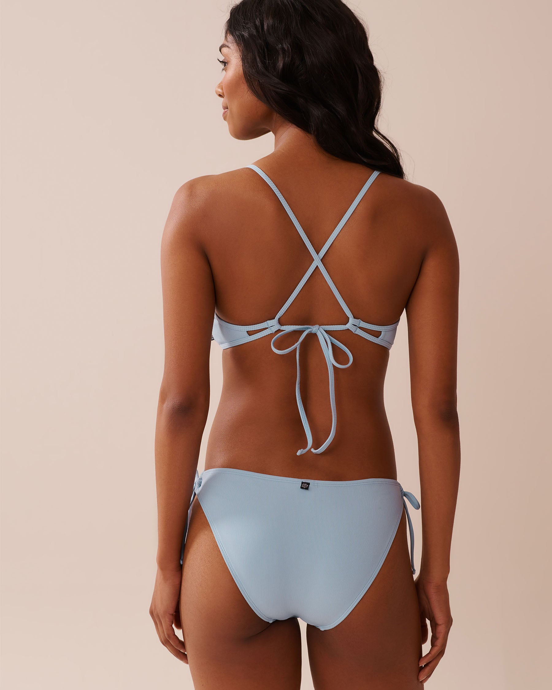 La Vie en Rose_Powder Blue_BABY BLUE Crisscross Detail Ribbed Bralette Bikini_70100774_40198_02