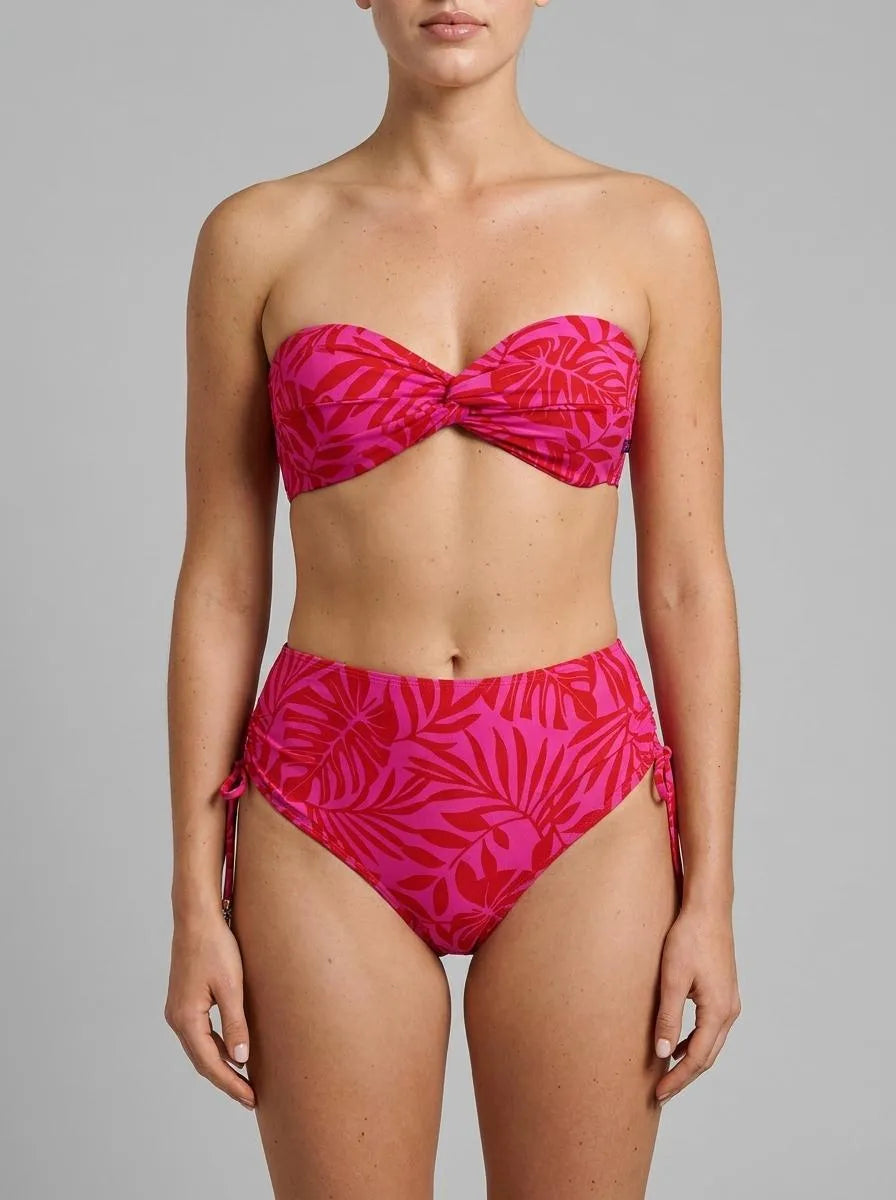 La Vie en Rose Grace Bay Women TROPICAL FUCHSIA Twisted Bandeau Bikini Top SKU: 70100923_P60465 Image 00
