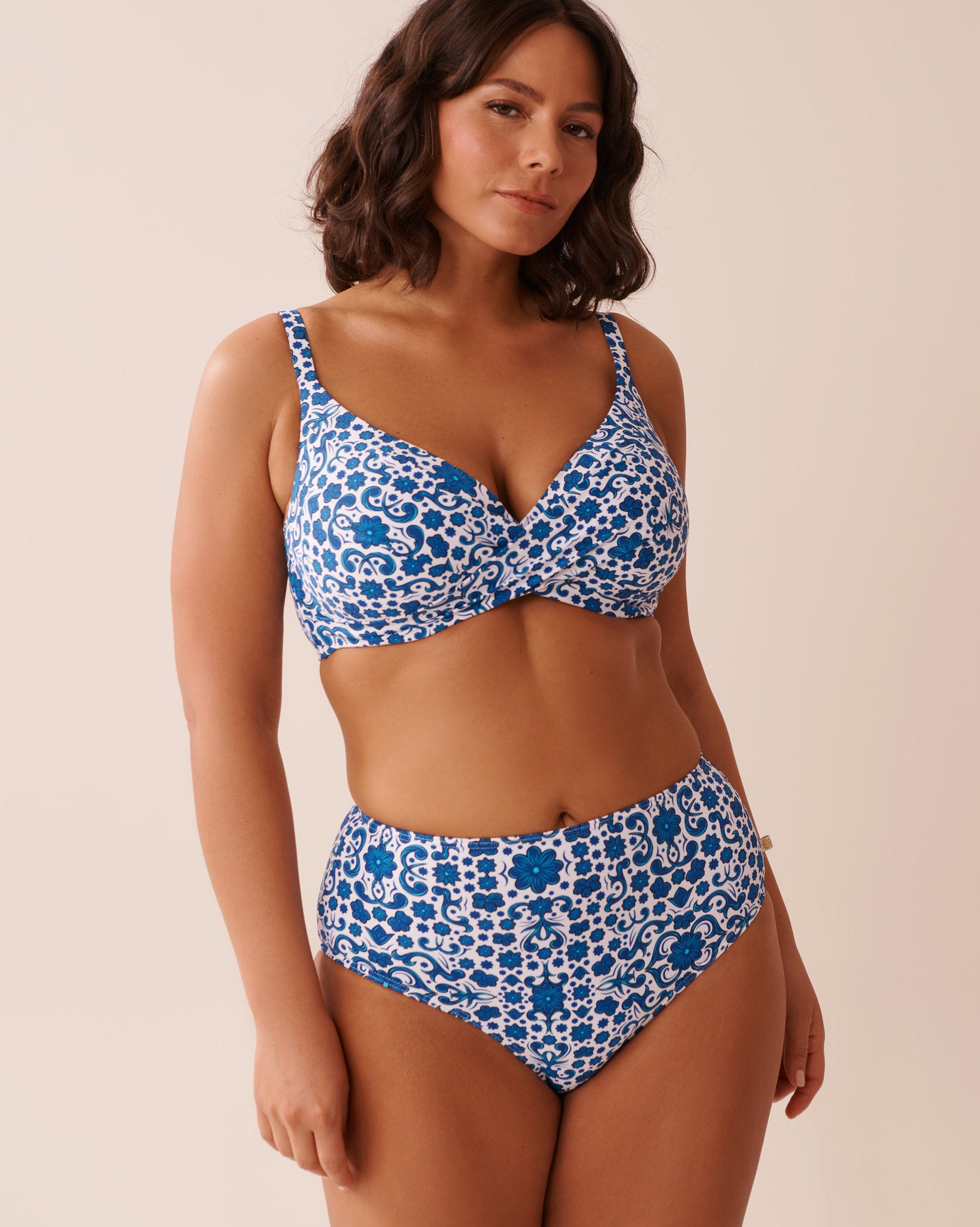 La Vie en Rose_Mediterranean Tile High Waist Bikini Bottom_70300738_P10493_06