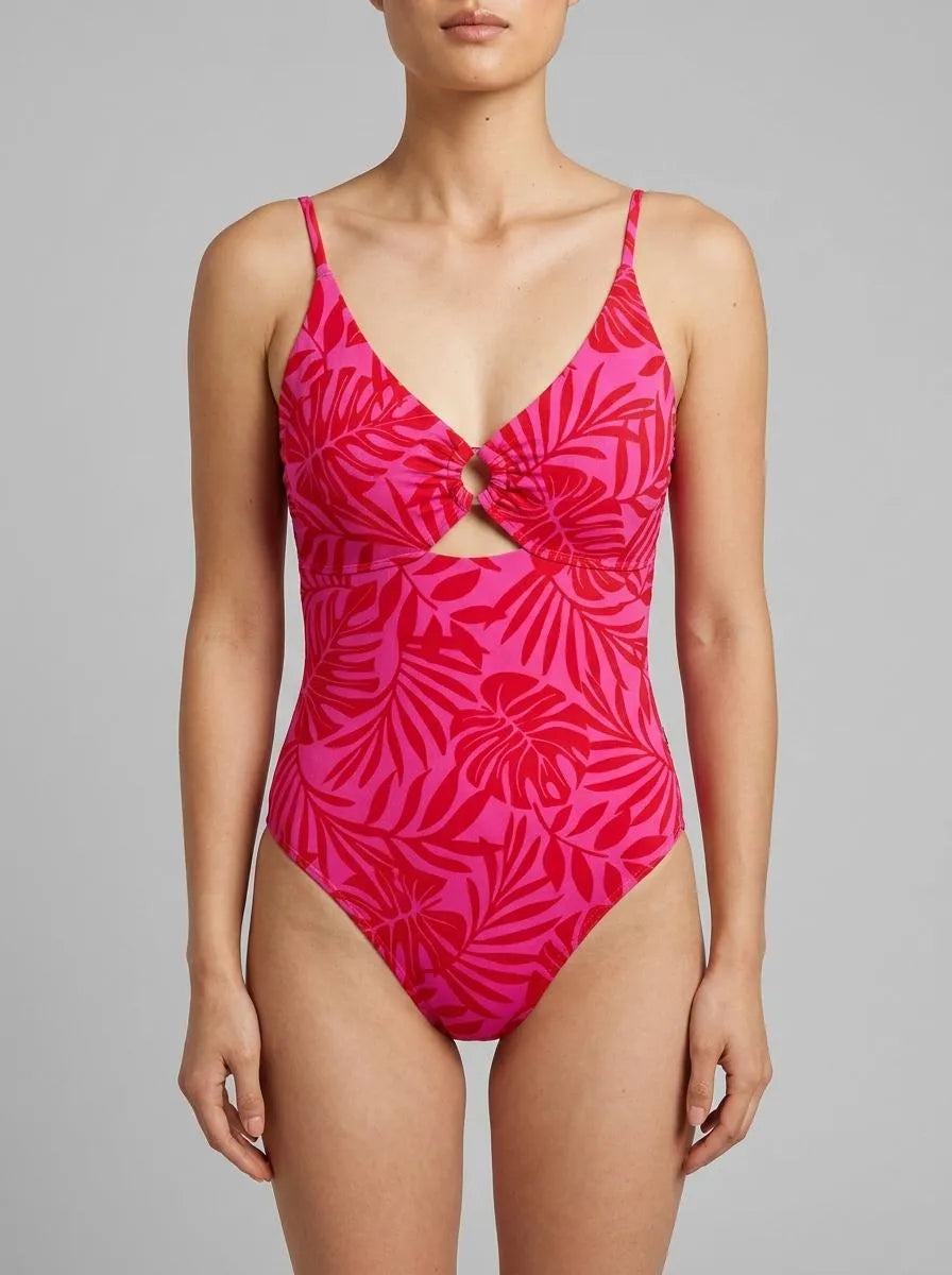 La Vie en Rose Grace Bay Women TROPICAL FUCHSIA Ring and Cut-Out One-Piece Swimsuit SKU: 70400209_P60465 Image 00