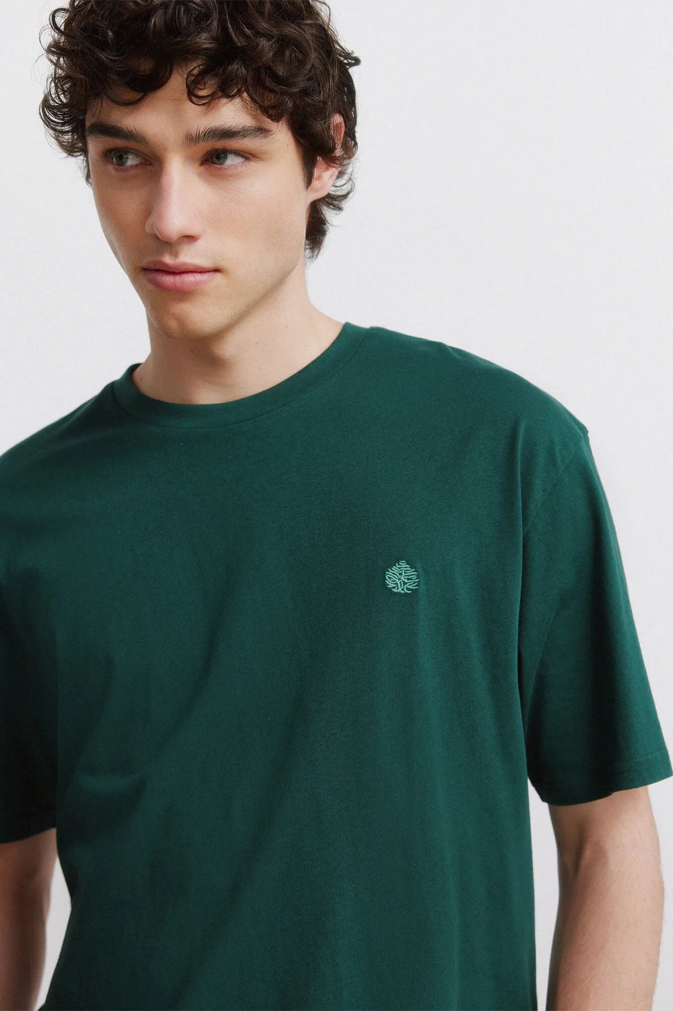 Springfield Green Men Springfield Logo Basic T-Shirt SKU: 7122309_21 Image 02