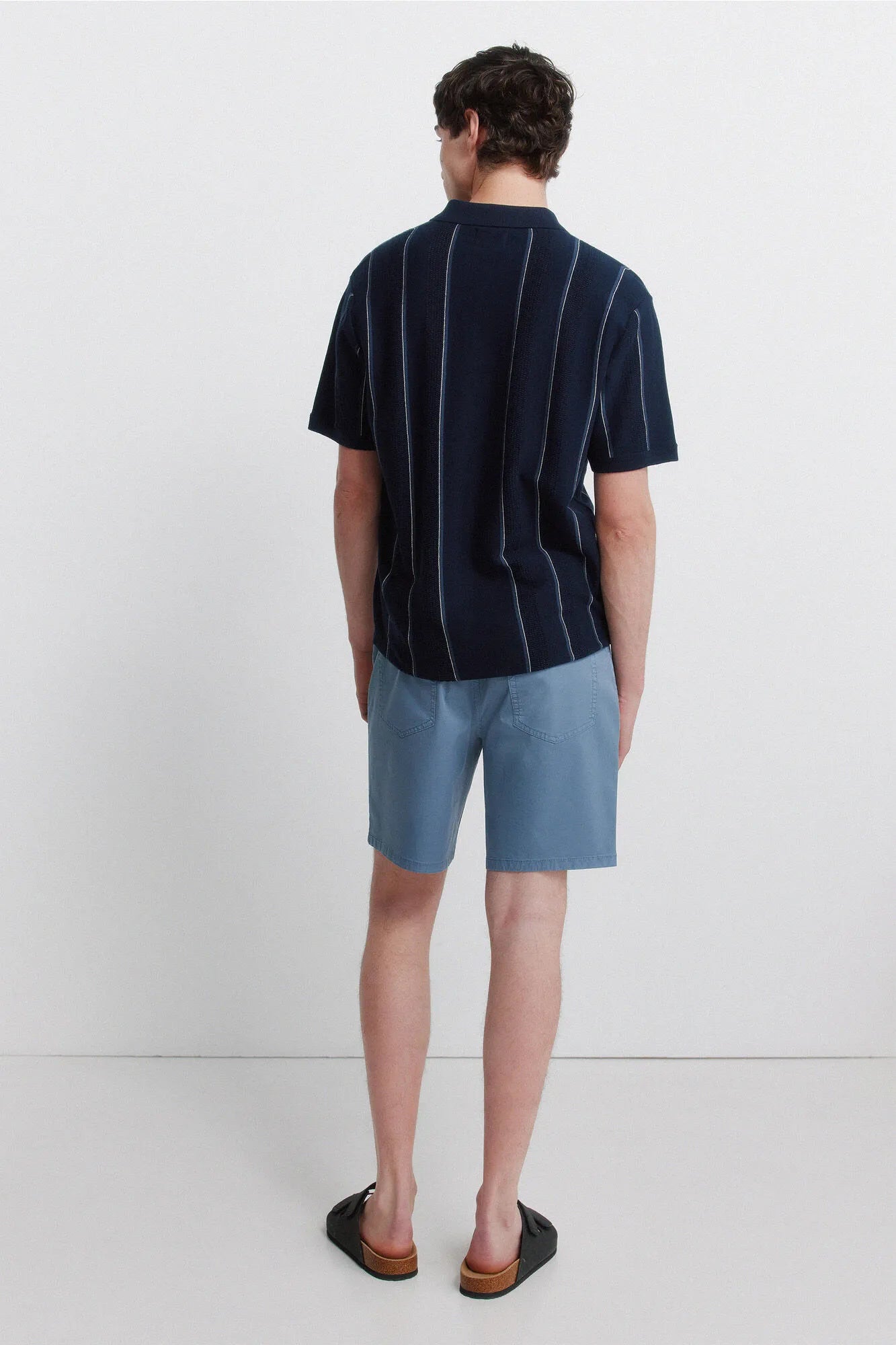 Springfield 0 Men Lightweight 5-Pocket Washed Regular Fit Bermuda Shorts SKU: 7133005_18 Image 05