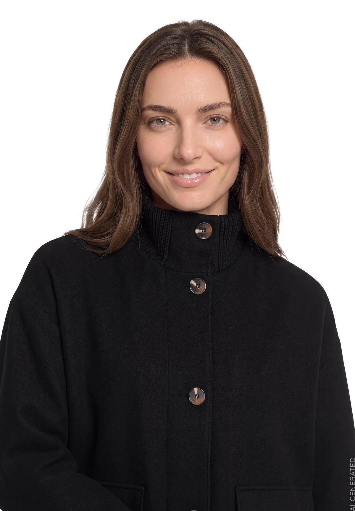 Betty Barclay Black Women Wool Coat SKU: 7183-1531_9045 Image 04