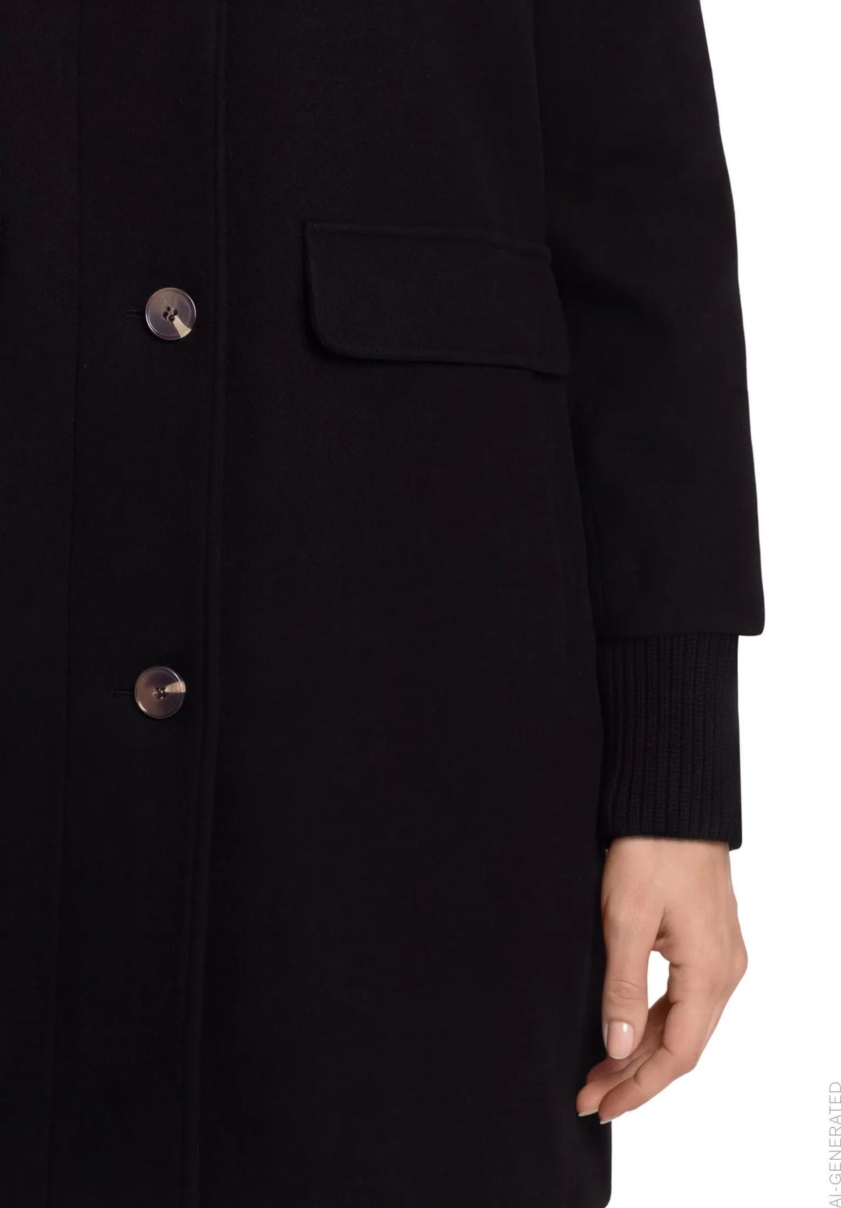 Betty Barclay Black Women Wool Coat SKU: 7183-1531_9045 Image 05