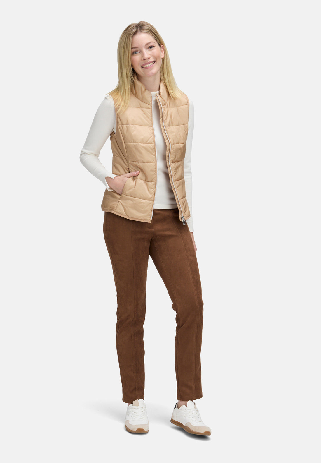 Betty Barclay_Classic Beige_Quilted Zip-Up Vest_7240-1040_7234_02