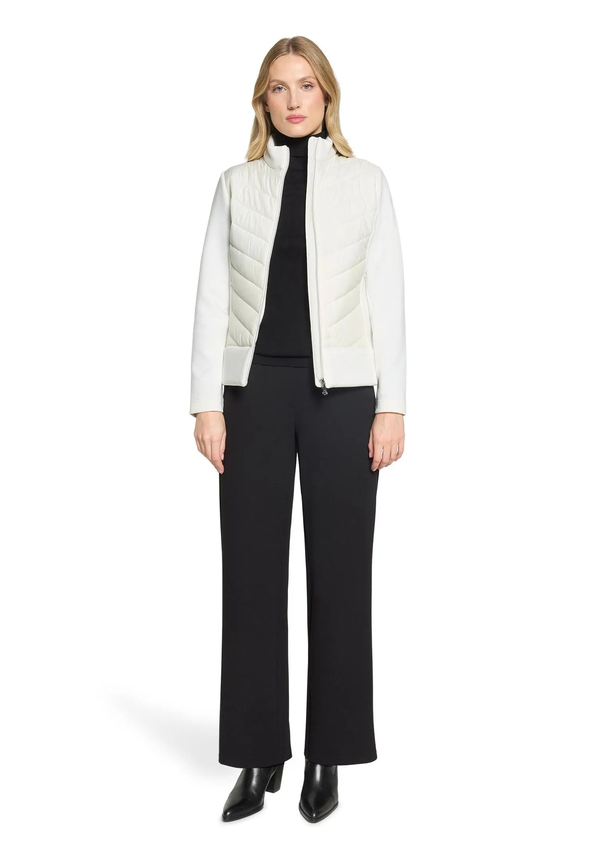Betty Barclay Offwhite Women Quilted Jacket SKU: 7327-1412_1014 Image 02