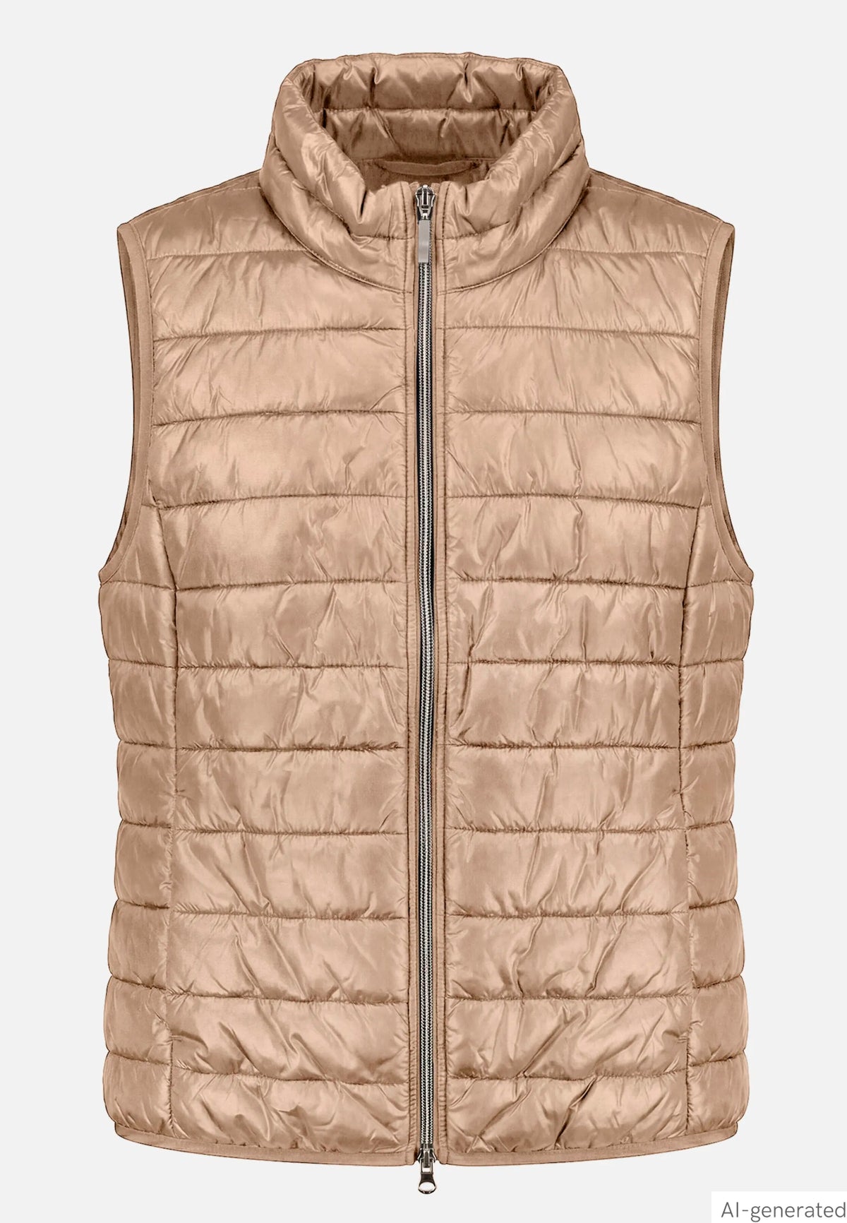 Betty Barclay Pastel Sand Women Quilted Vest with Zipper SKU: 7337-1921_9104 Image 01