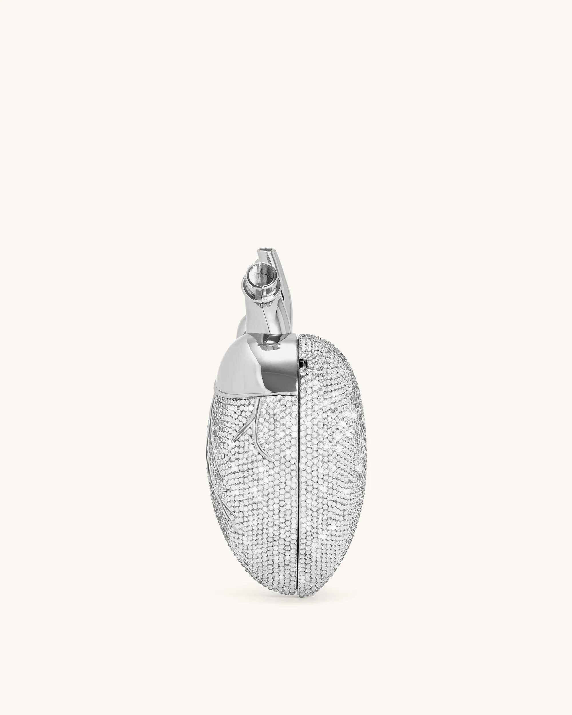 JW PEI Silver Women Maren Artificial Crystal Heart Shaped Bag - Silver SKU: 738-9_Silver Image 04