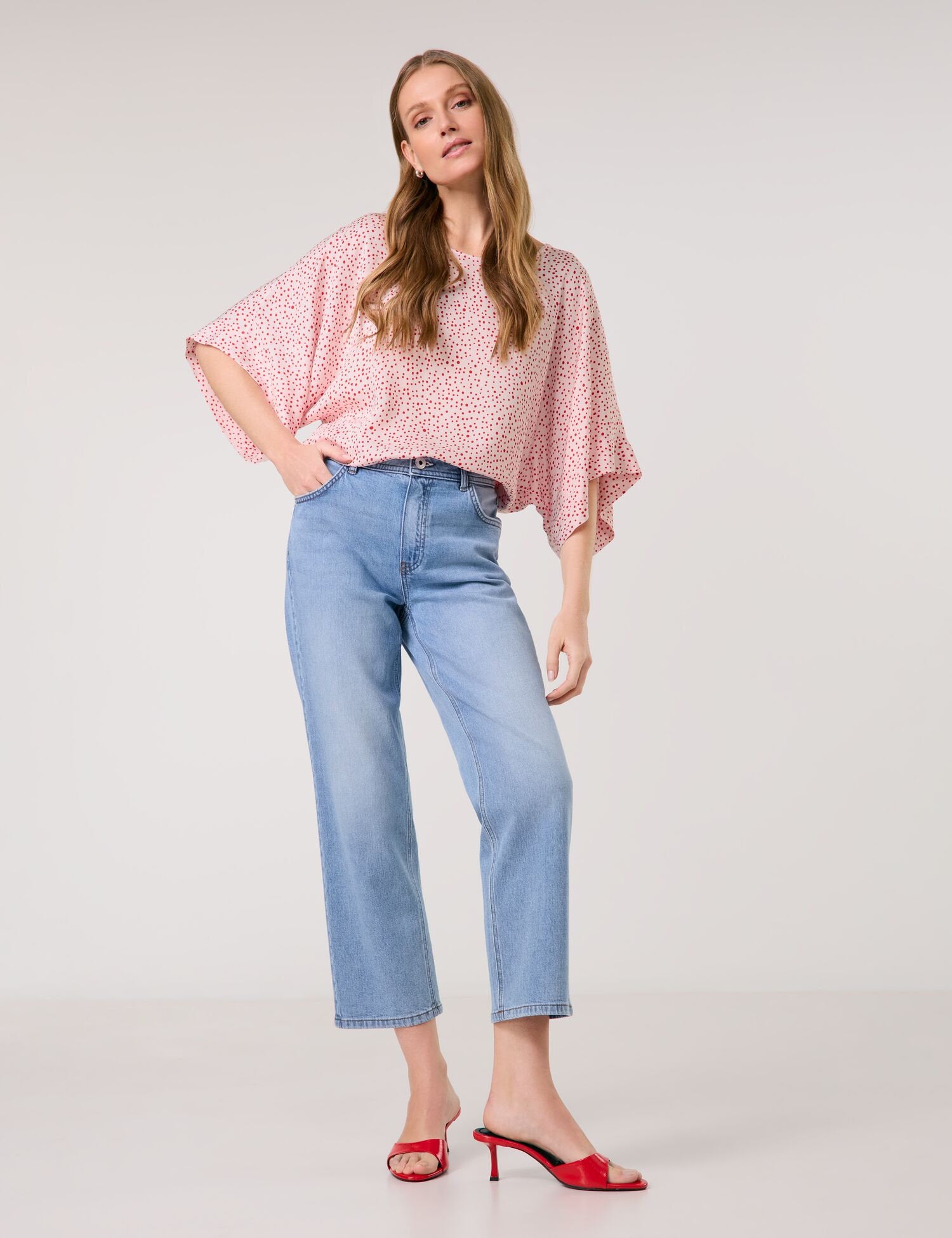 Taifun_Oversized Blouse Top with Polka Dots_760341-11211_6612_07