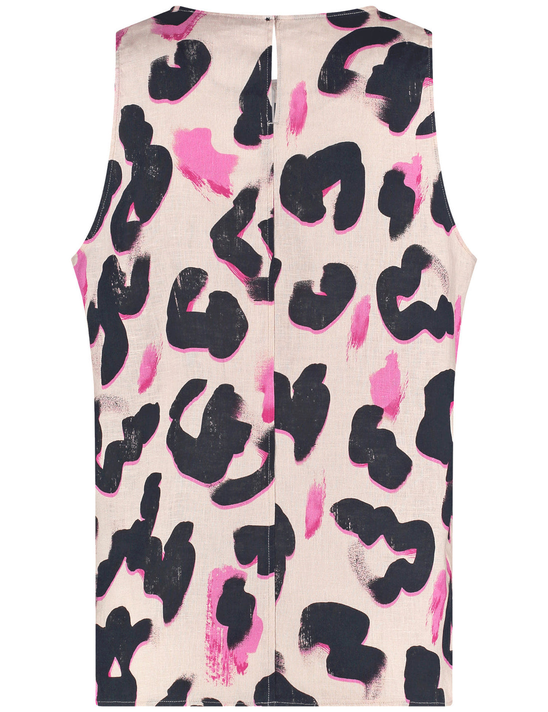 Taifun_Sleeveless Linen Blouse with Leo Print_760366-11223_9612_02