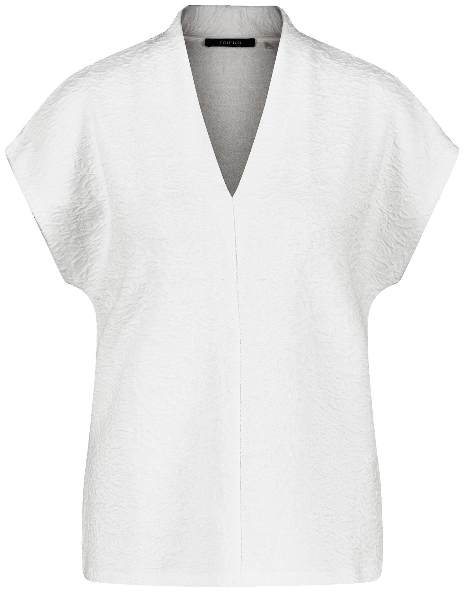 Taifun_Textured Top with a V-Neckline_771343-16146_9700_02