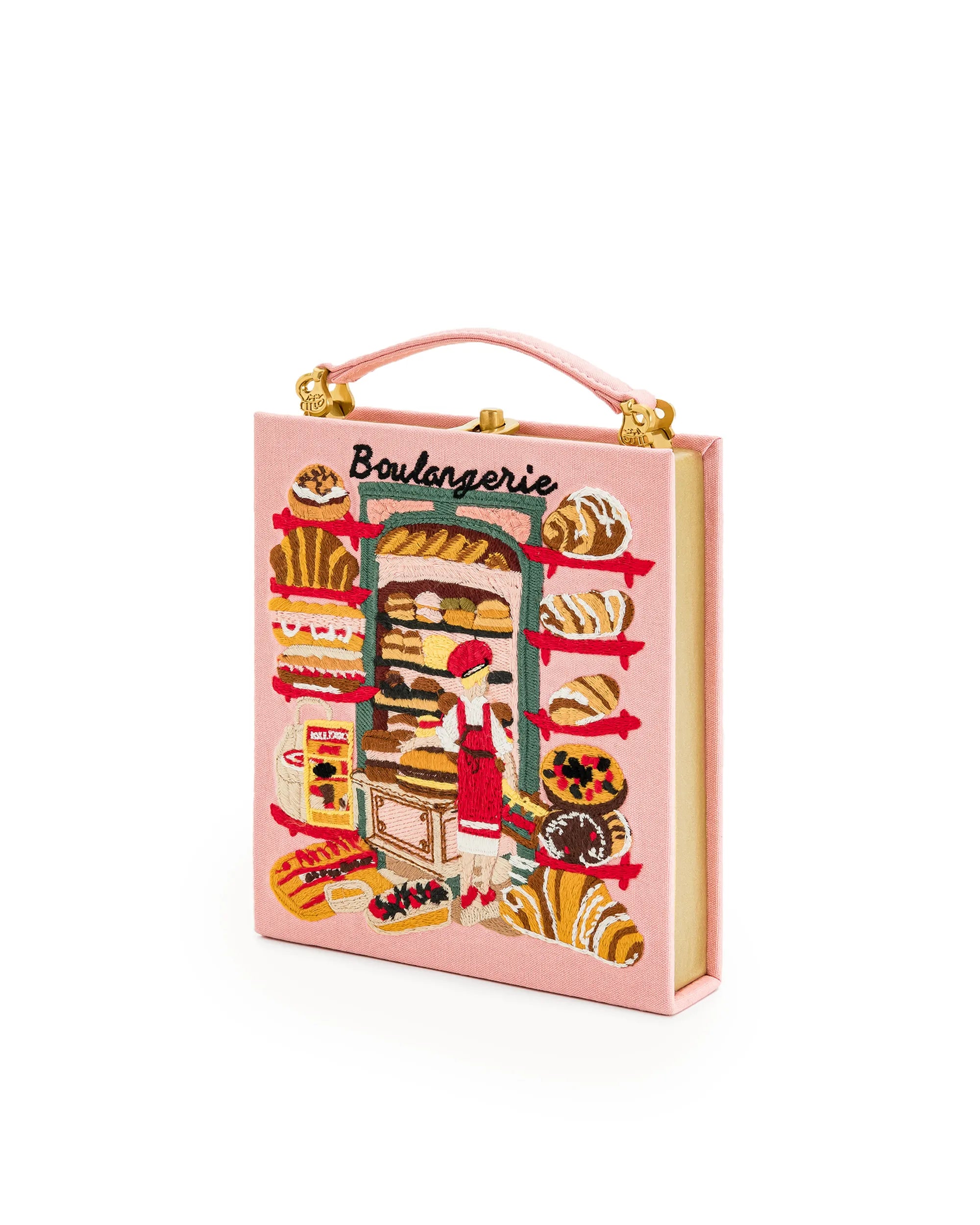 JW PEI_Pink_Embroidered Pattern Book Shape Clutch Bags_7865-4_Pink_03