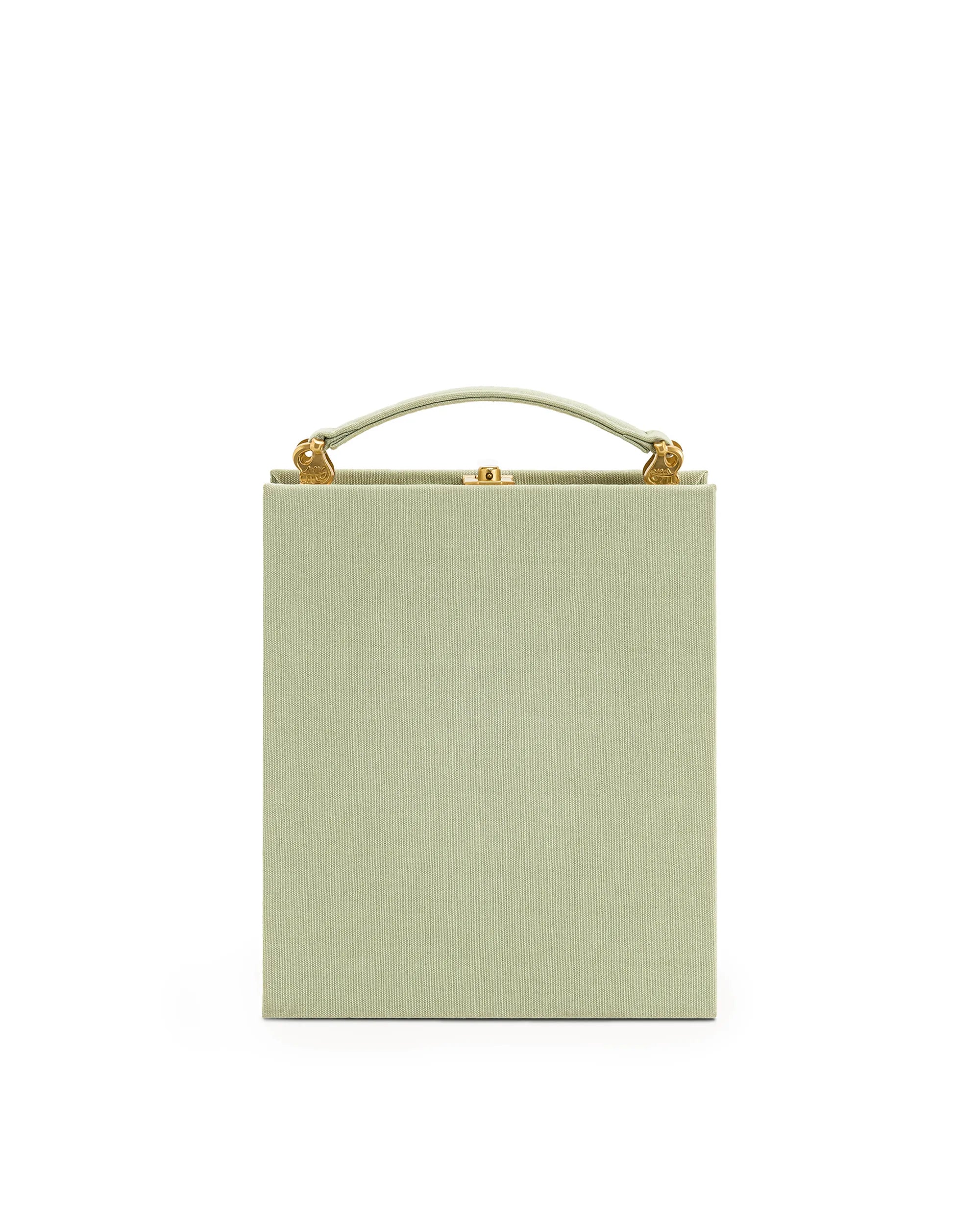 JW PEI_Light Green_Embroidery Pattern Book Shape Clutch Bags_7866-7_Light Green_02