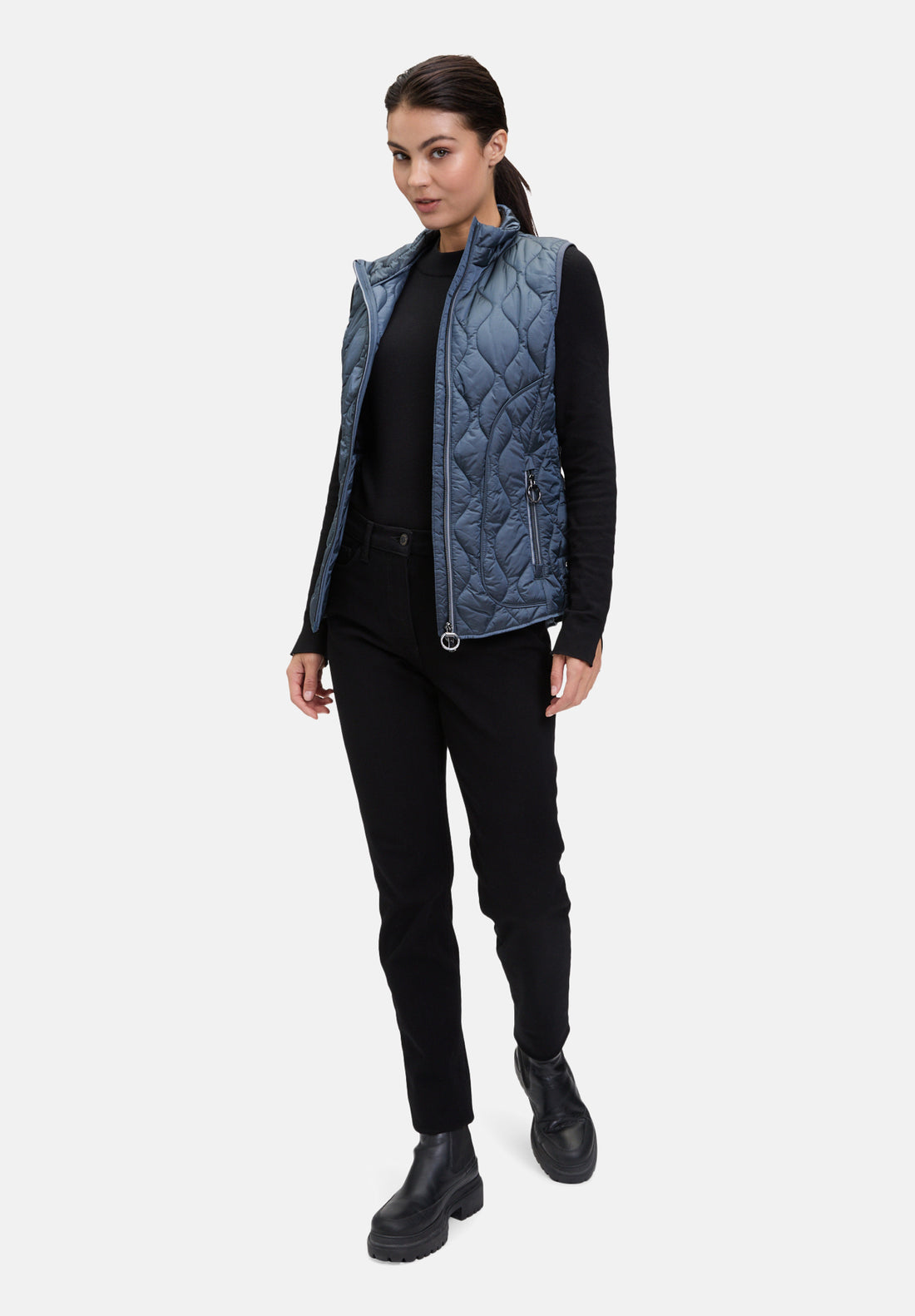 Betty Barclay_Ashley Blue_Quilted Vest with Stand-Up Collar_7900-1535_8398_02