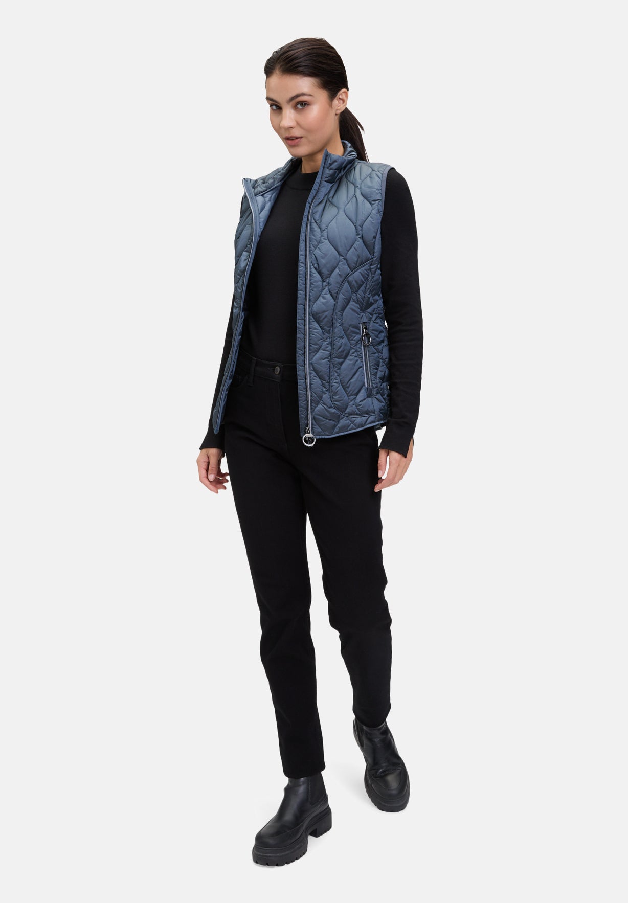 Betty Barclay_Ashley Blue_Quilted Vest with Stand-Up Collar_7900-1535_8398_02