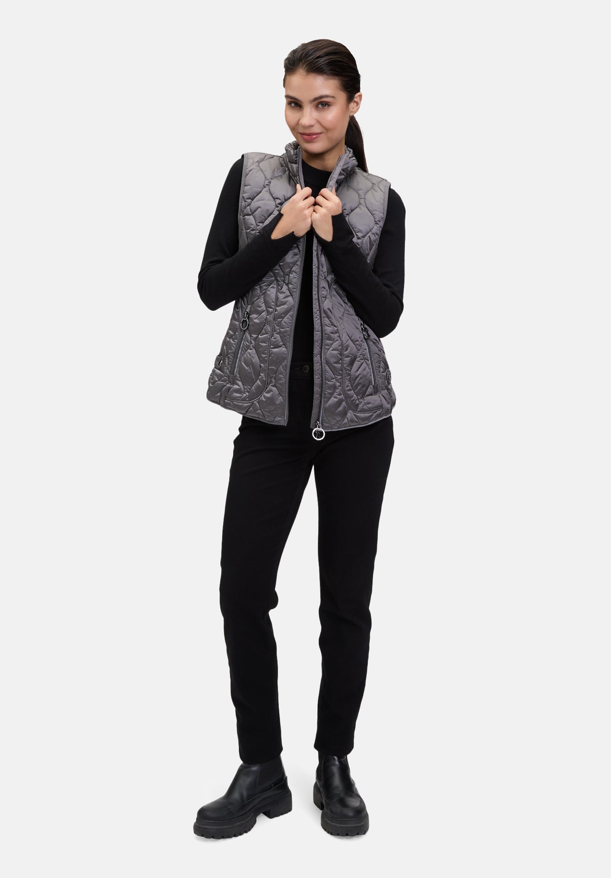 Betty Barclay_Pavement_Quilted Vest with Stand-Up Collar_7900-1535_9093_02