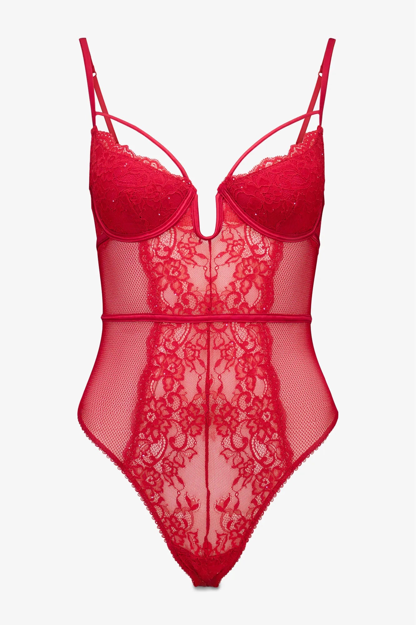 Women Secret_Coral_Classic Lace and Shiny Red Satin Body in Different Cup Sizes_7912817_63_06