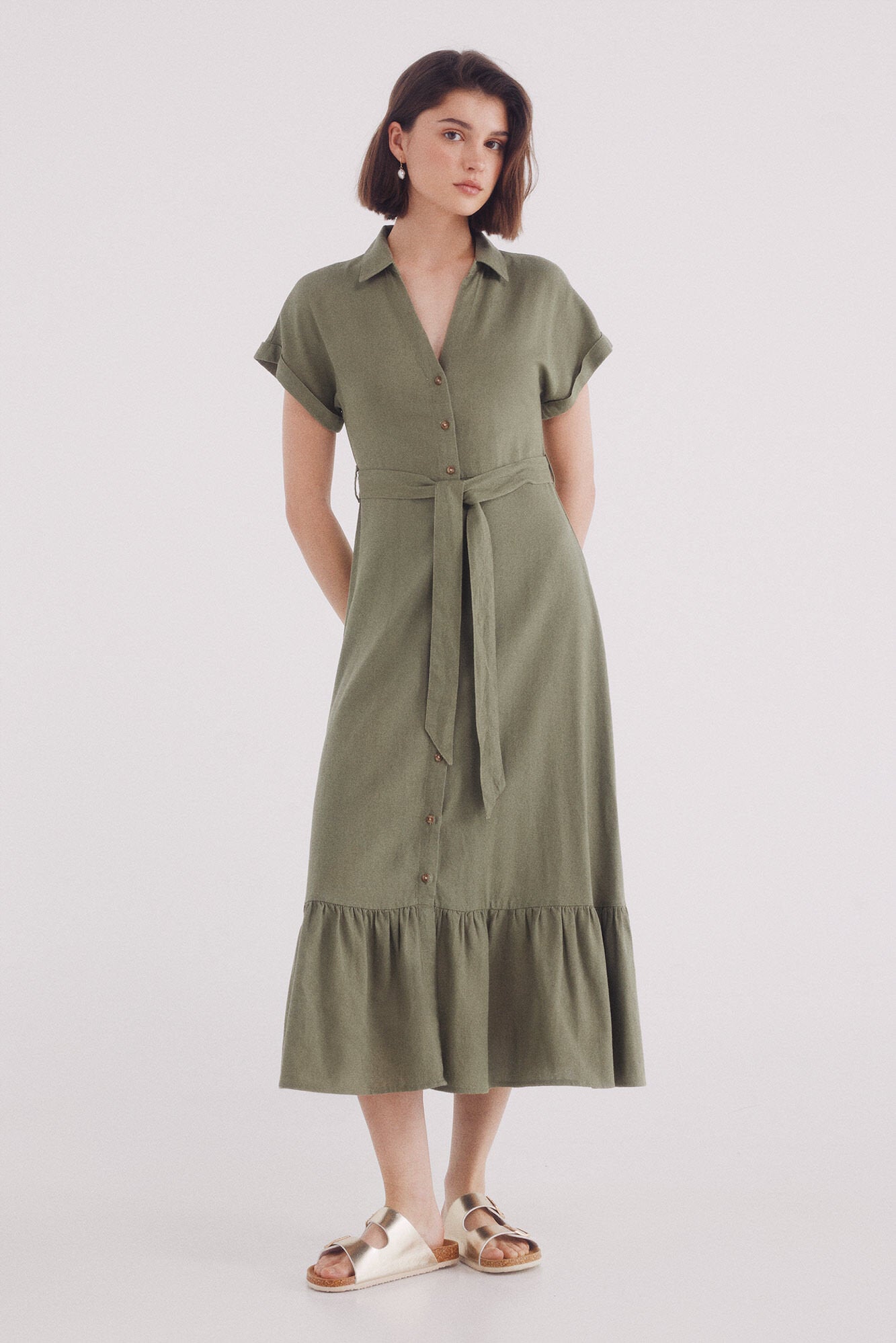 Springfield_Linen Linen Midi Shirt Dress_7959007_91_01
