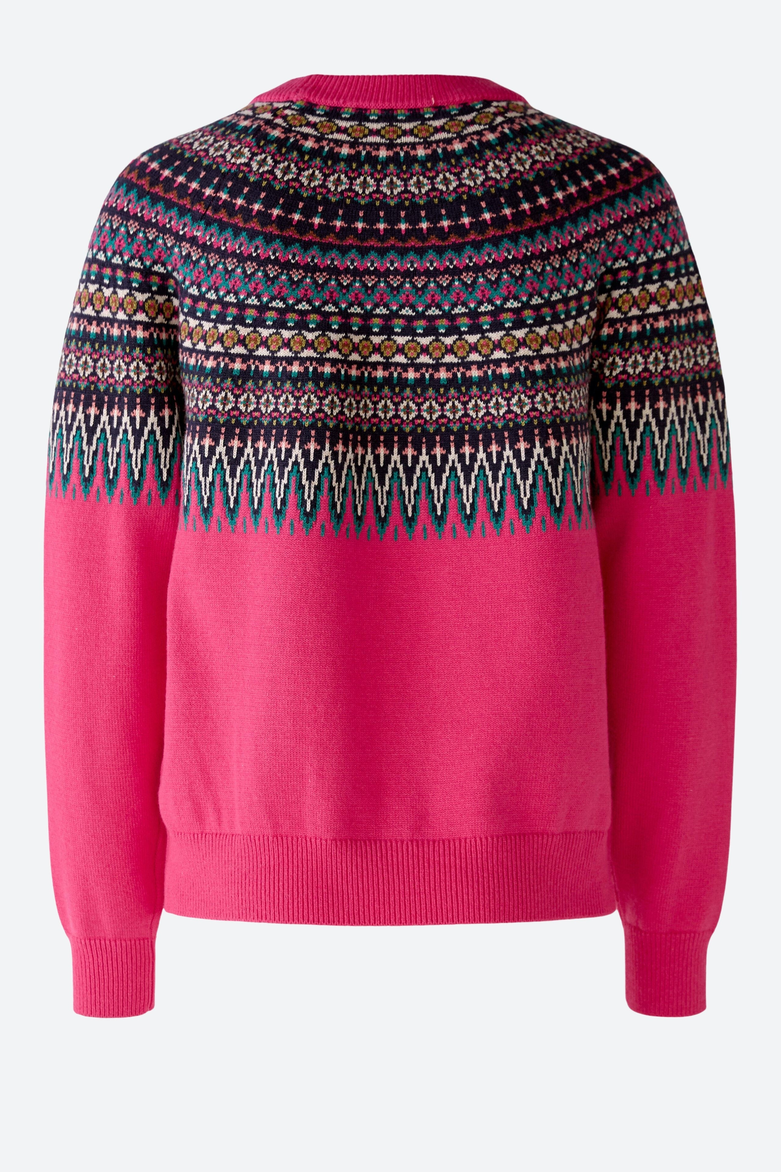 Multi-Color Knitted Sweater In Jacquard Oui