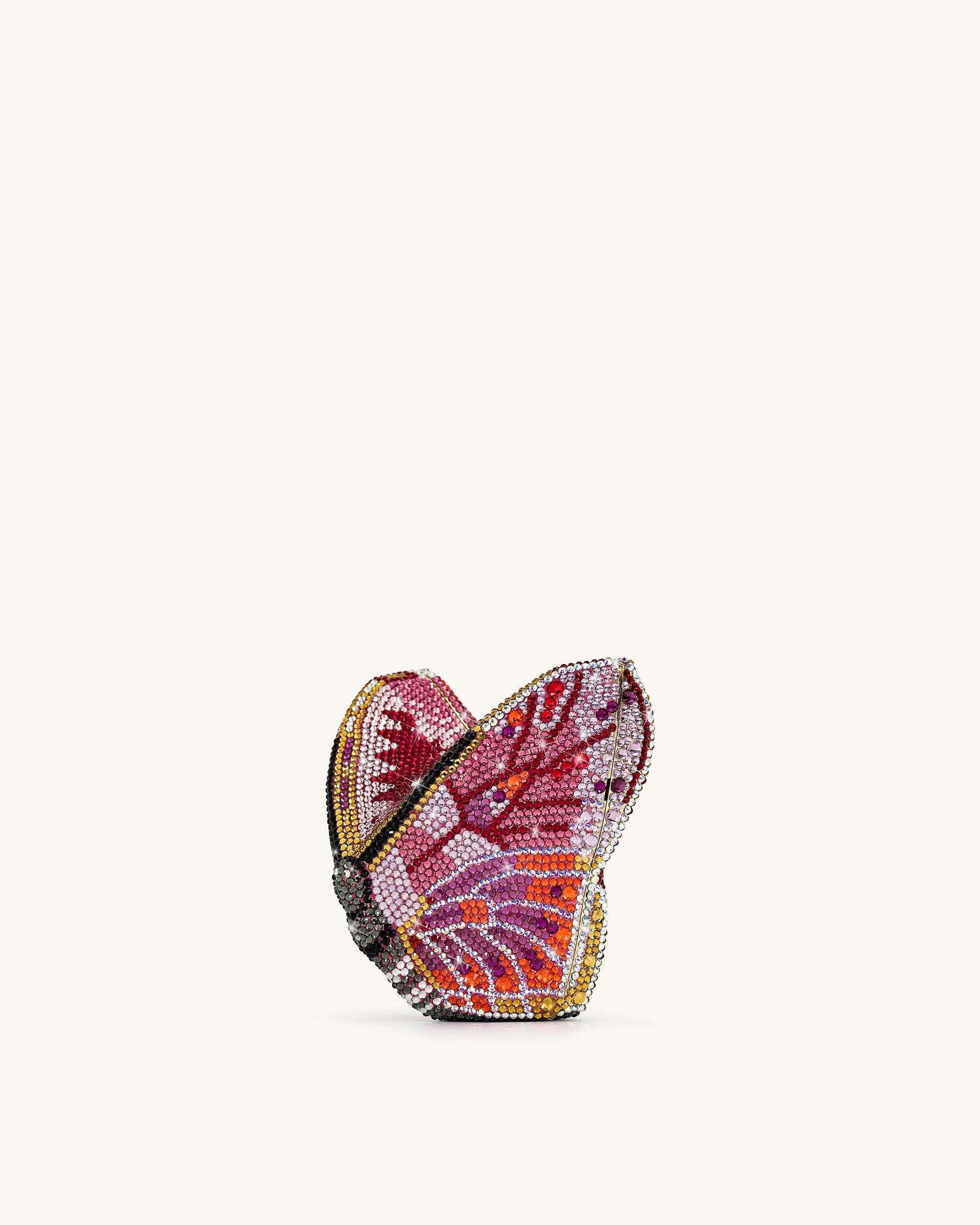 JW PEI Multicolor Women Paisley Crystal Butterfly Clutch - Multicolor SKU: 7C361-4_Multicolor Image 01