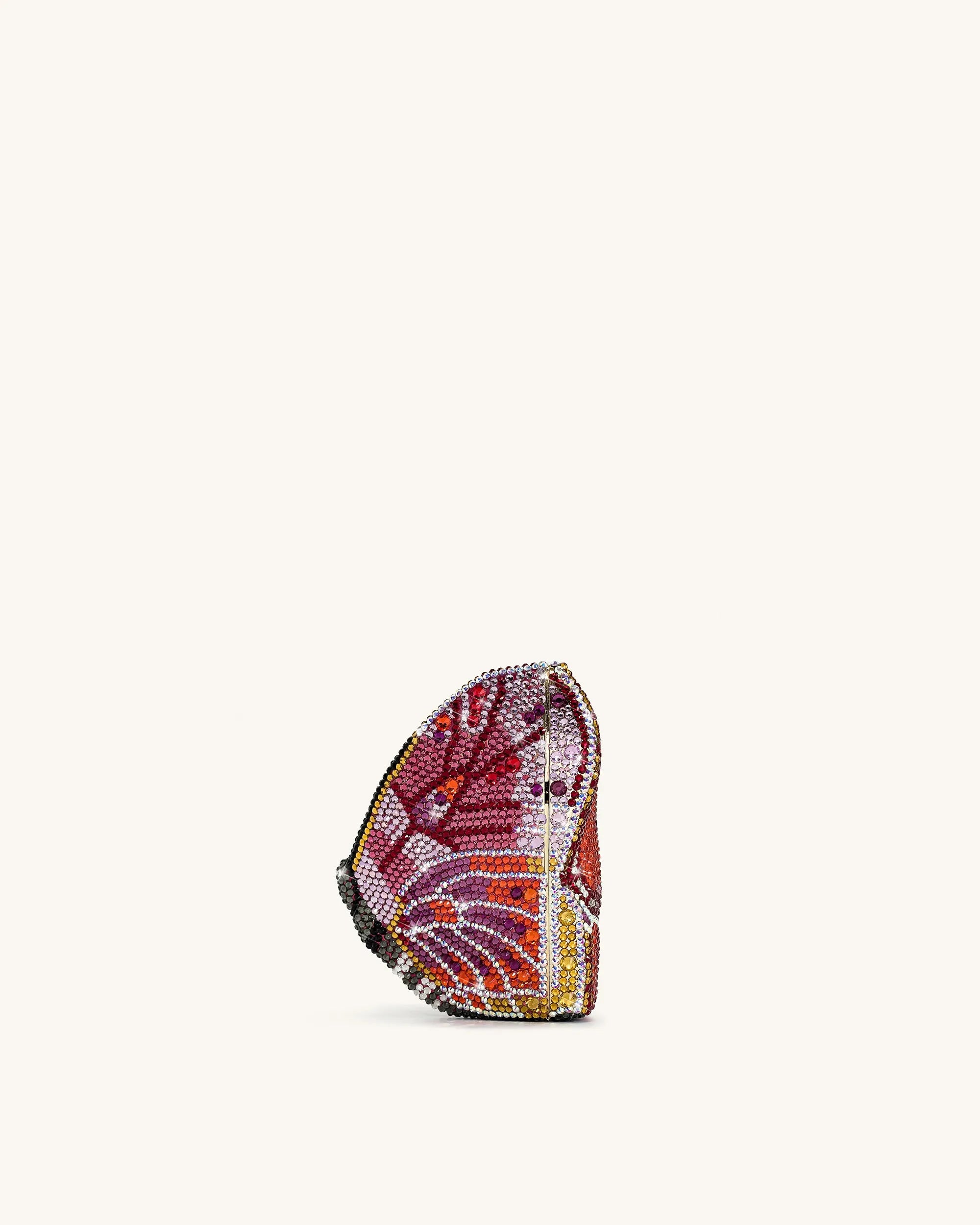 JW PEI Multicolor Women Paisley Crystal Butterfly Clutch - Multicolor SKU: 7C361-4_Multicolor Image 02