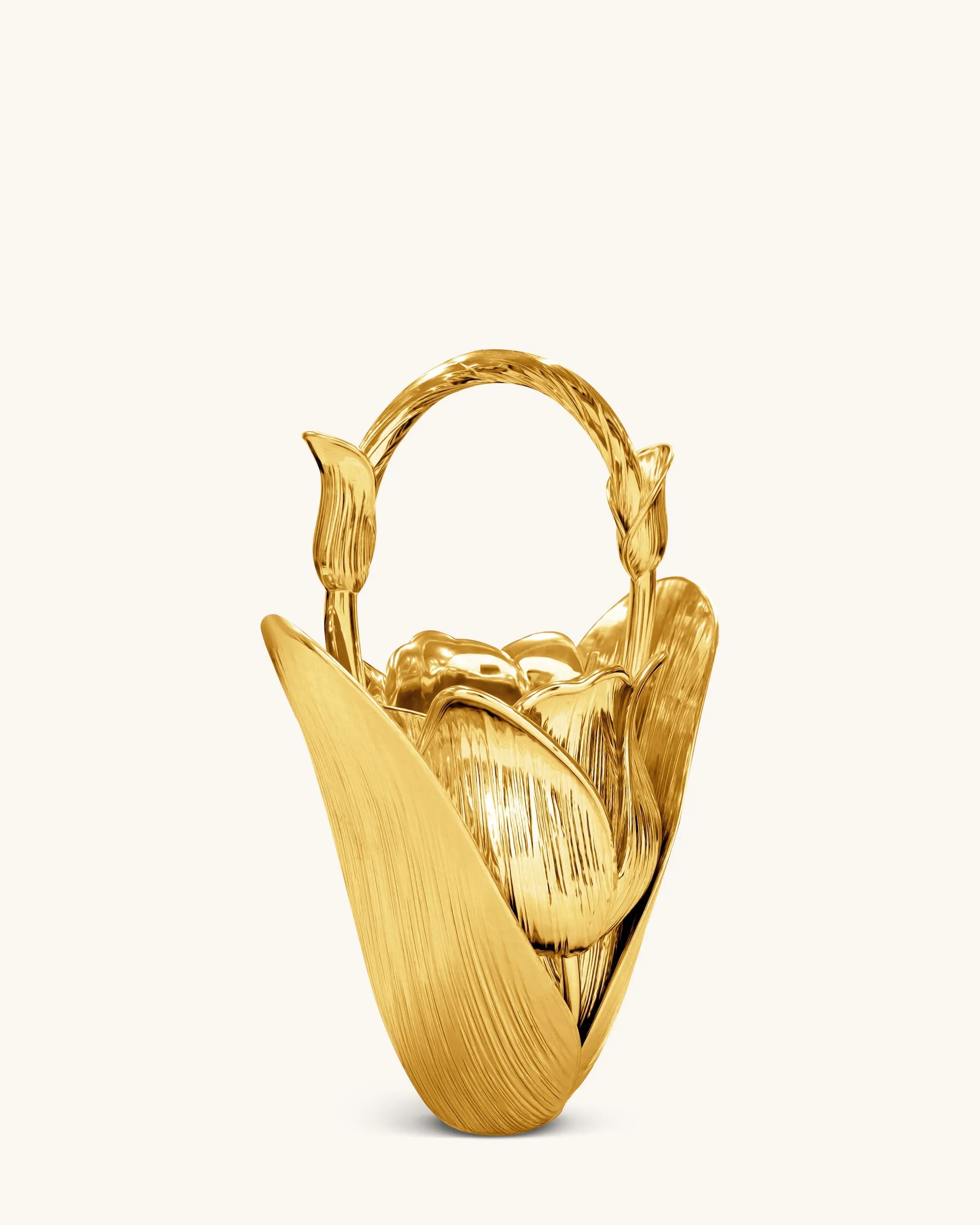 JW PEI Gold Women Ella Tulip Vase Top Handle Bag - Gold SKU: 7C521-8_Gold Image 02