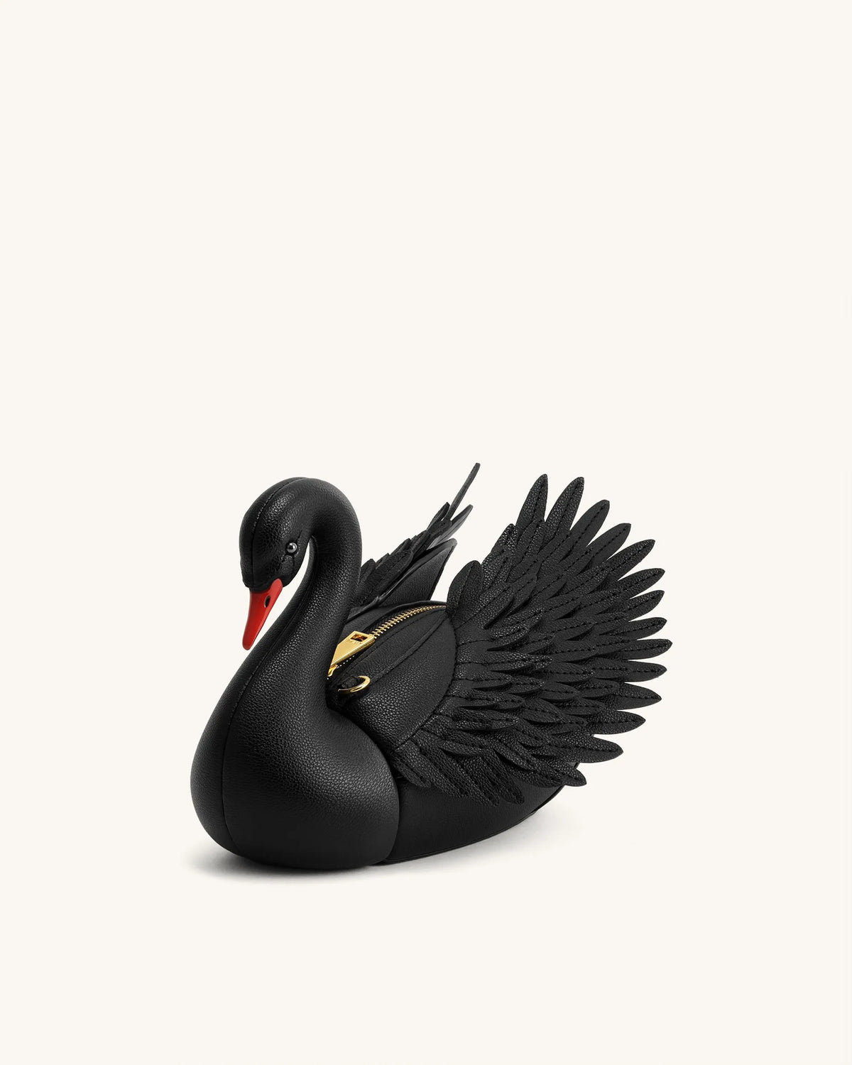 JW Pei Black Women Alani Swan Shaped Crossbody Bag SKU: 7C613-1_Black Image 03