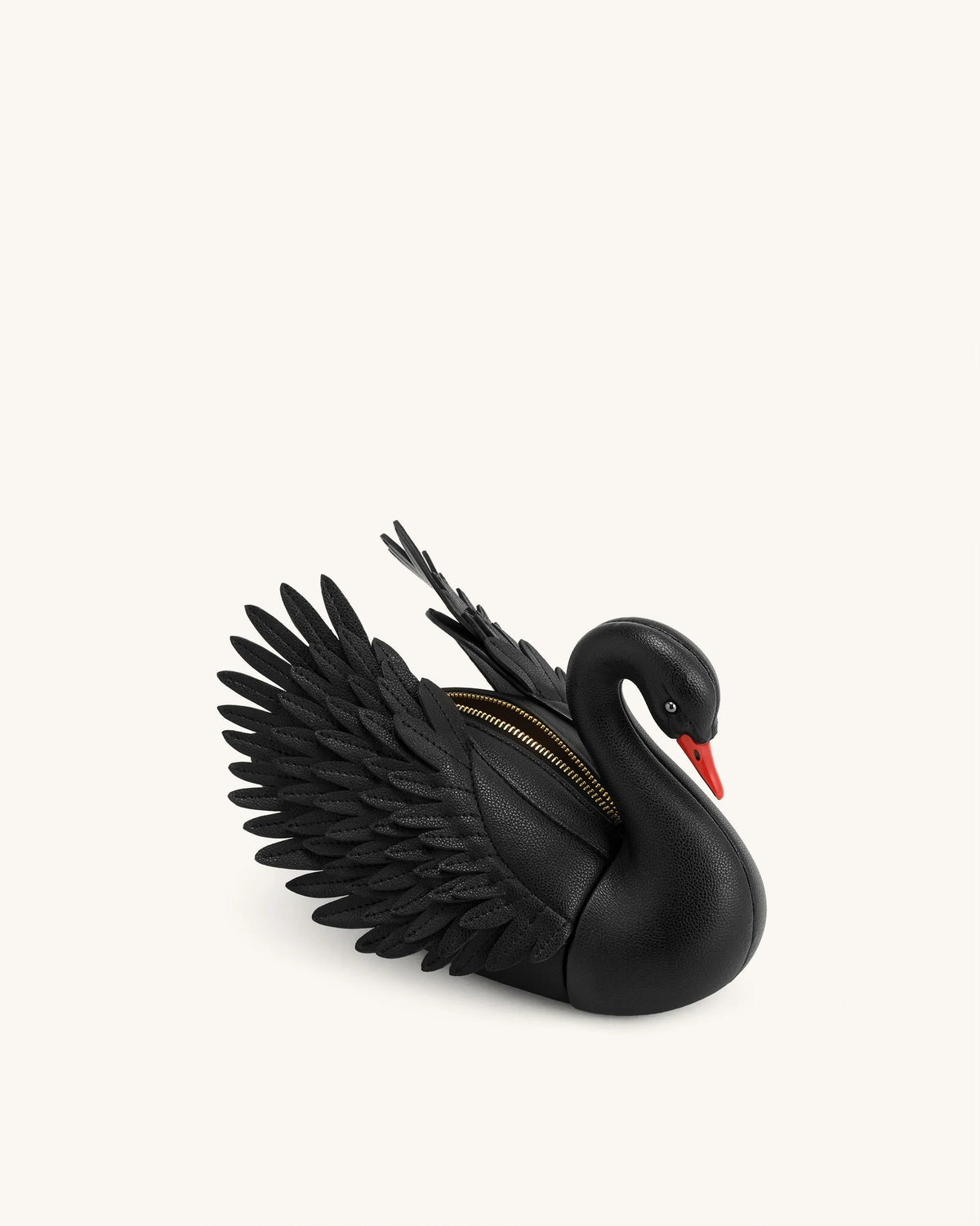 JW Pei Black Women Alani Swan Shaped Crossbody Bag SKU: 7C613-1_Black Image 04