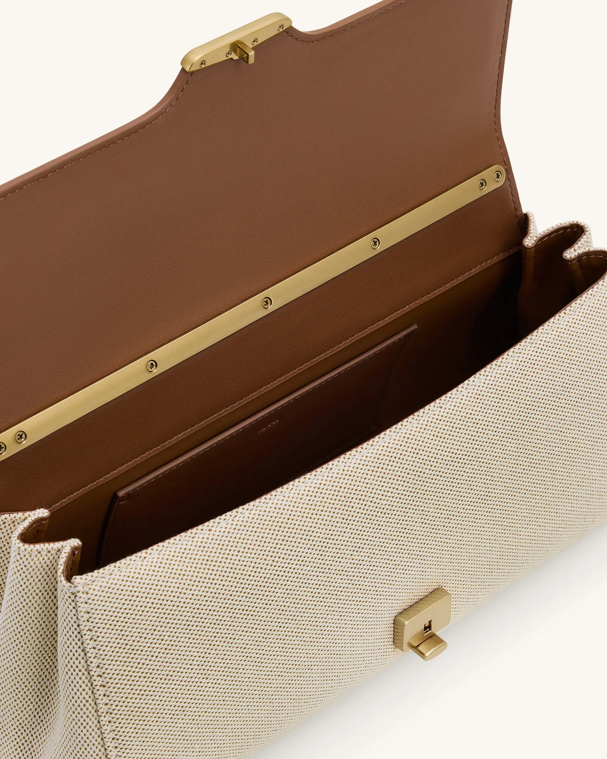 JW Pei Brown Canvas Women Eloise Shoulder Bag SKU: 7C66-31_Brown Canvas Image 04