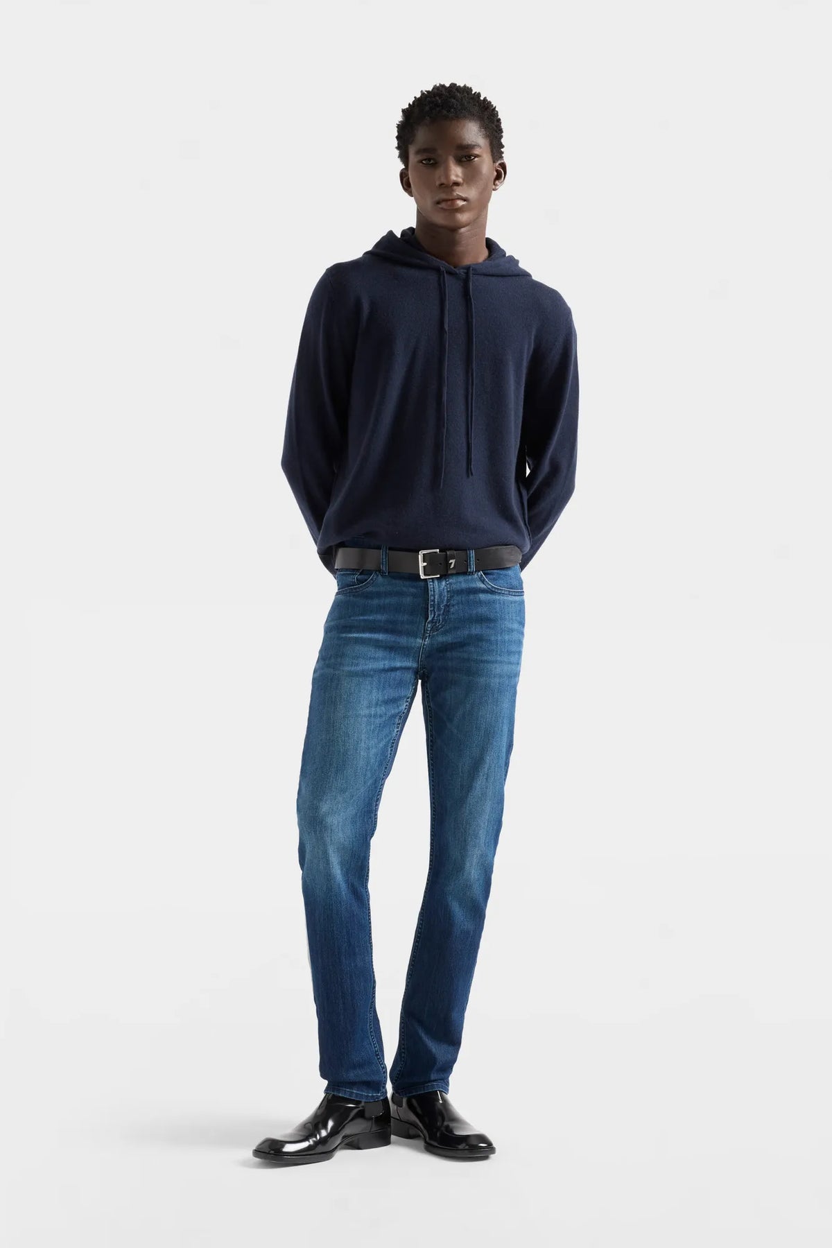 7 For All Mankind Blue Men Hoodie in Cashmere SKU: 7M0C0F16_1PJ Image 01