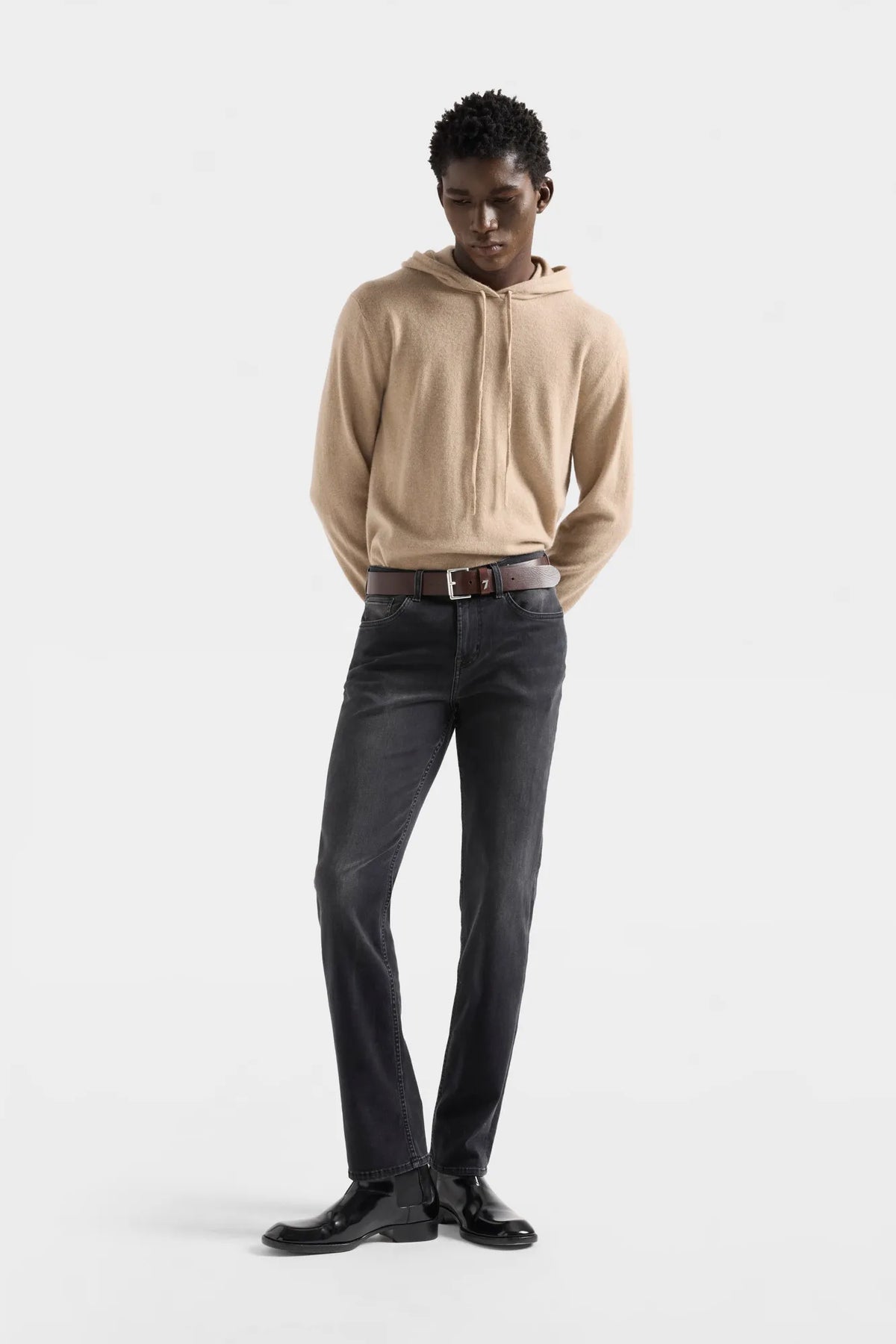 7 For All Mankind Amber Men Hoodie in Cashmere SKU: 7M0C0F16_1PM Image 01