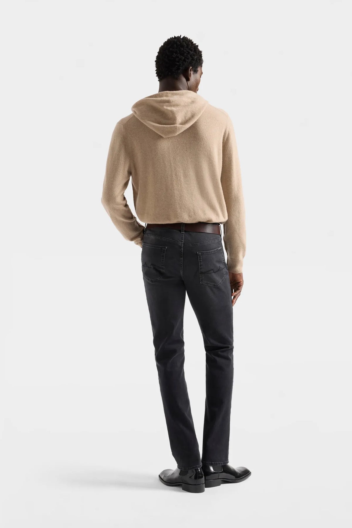 7 For All Mankind Amber Men Hoodie in Cashmere SKU: 7M0C0F16_1PM Image 04