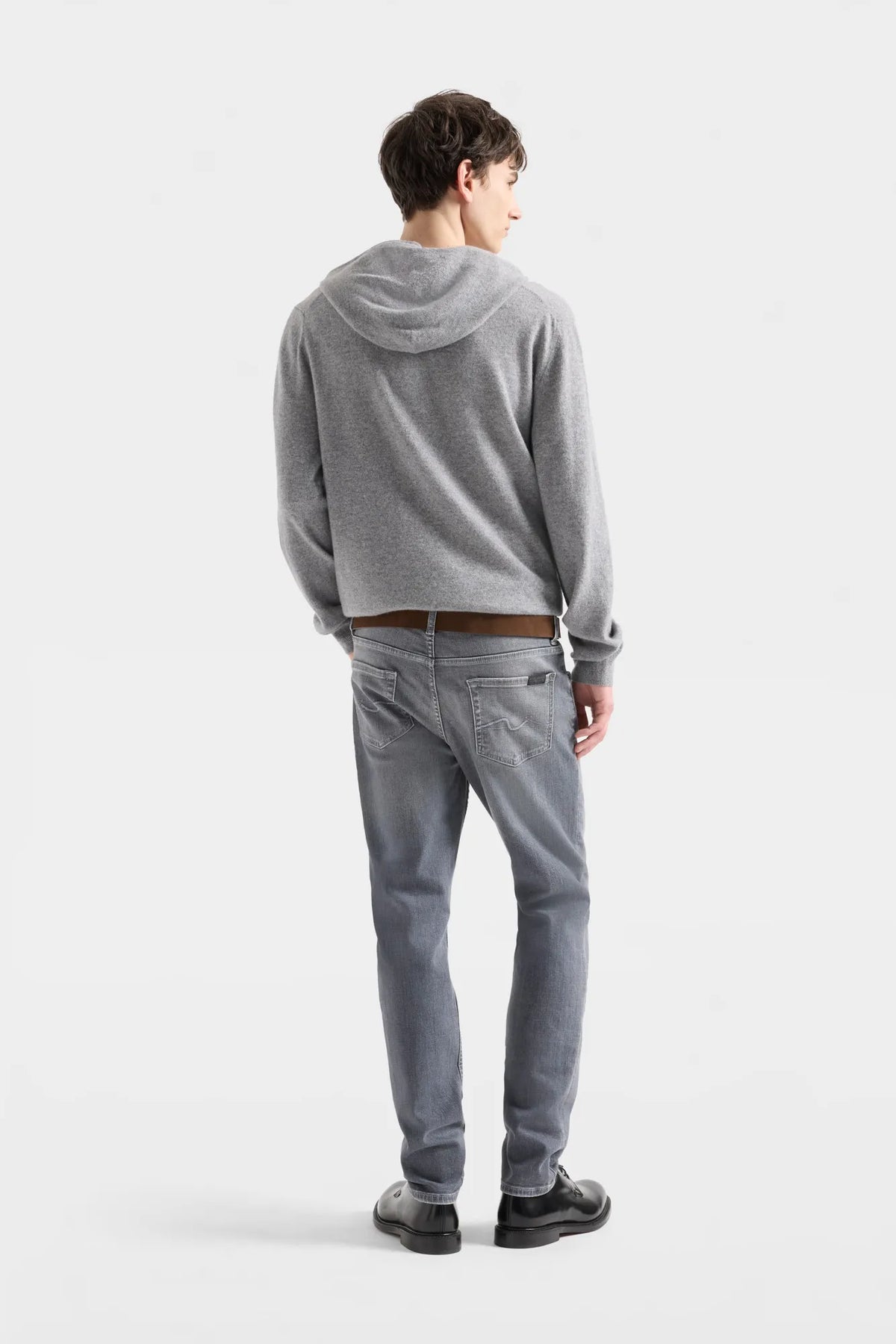7 For All Mankind Slate Men Hoodie in Cashmere SKU: 7M0C0F16_1PO Image 04