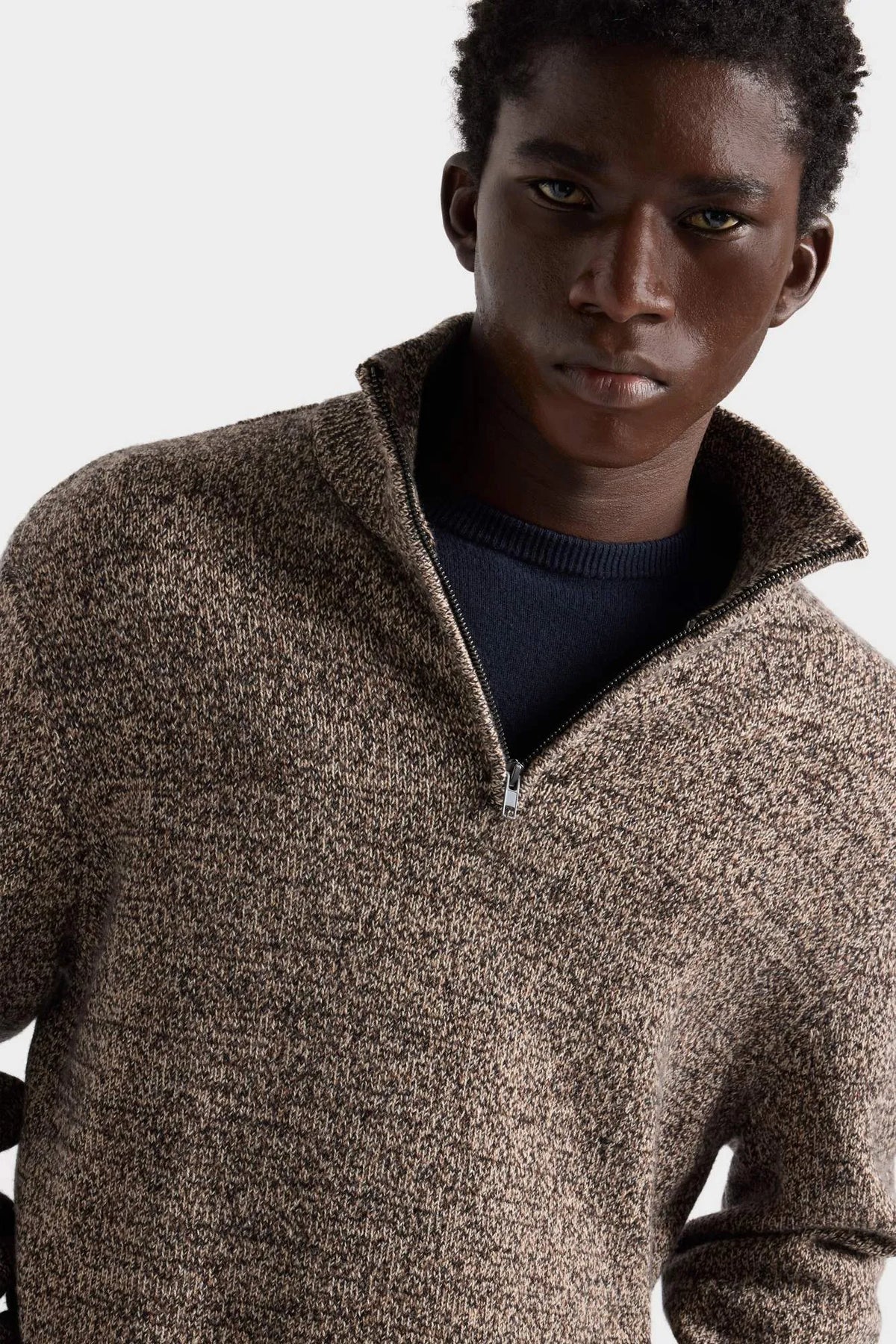 7 For All Mankind Blue Men Crewneck Sweater in Cashmere SKU: 7M0D0F16_1PJ Image 03