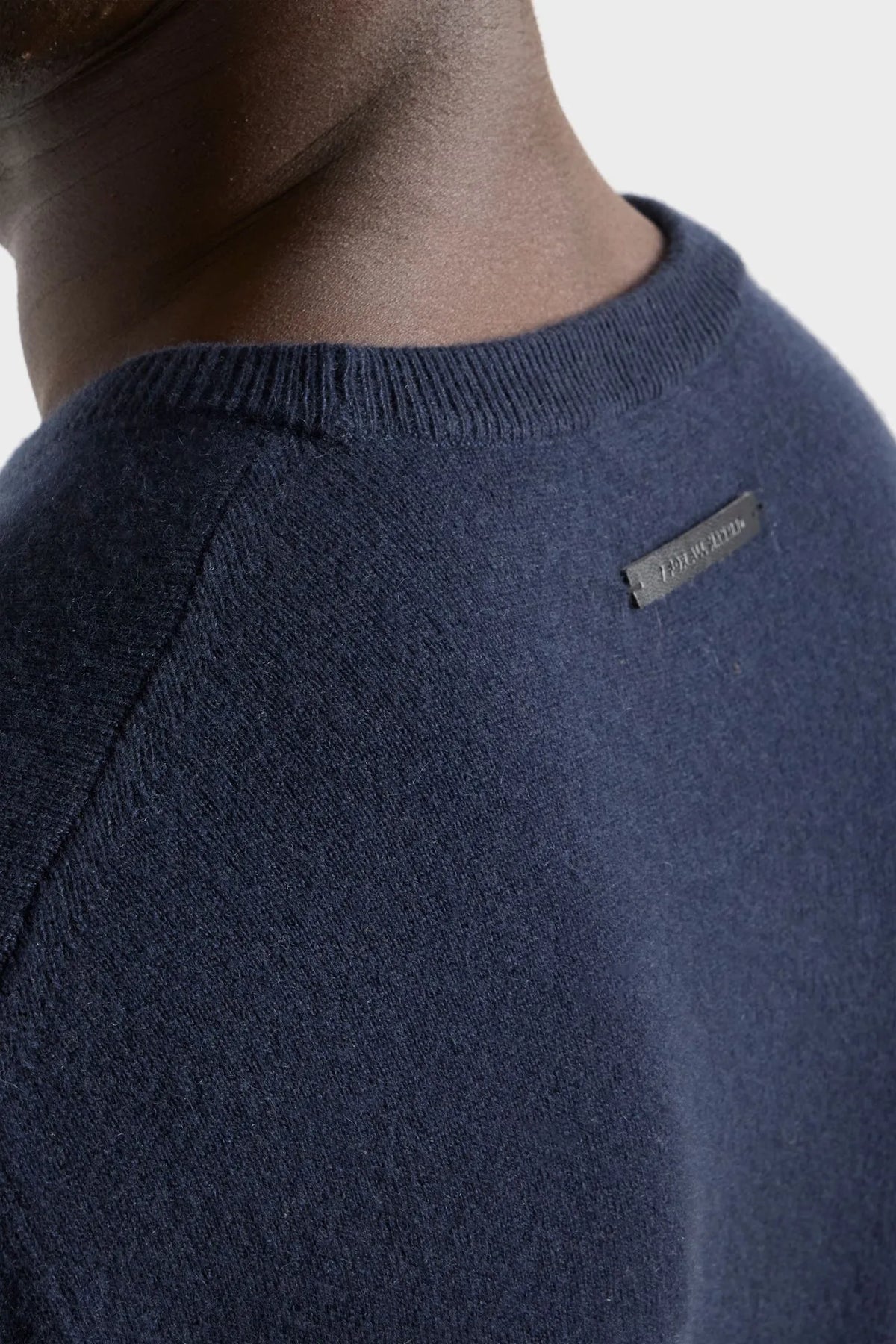 7 For All Mankind Blue Men Crewneck Sweater in Cashmere SKU: 7M0D0F16_1PJ Image 05